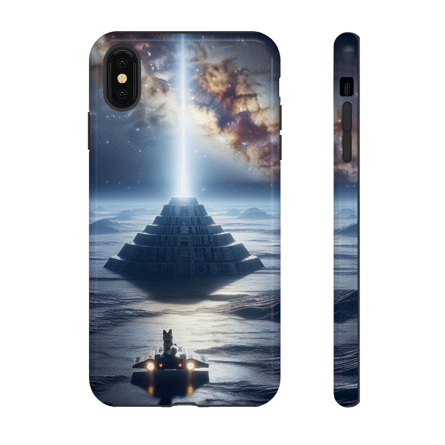 61C Akita Space Adventure Phone Case – Dual-Layer Protective Cover for iPhone & Android