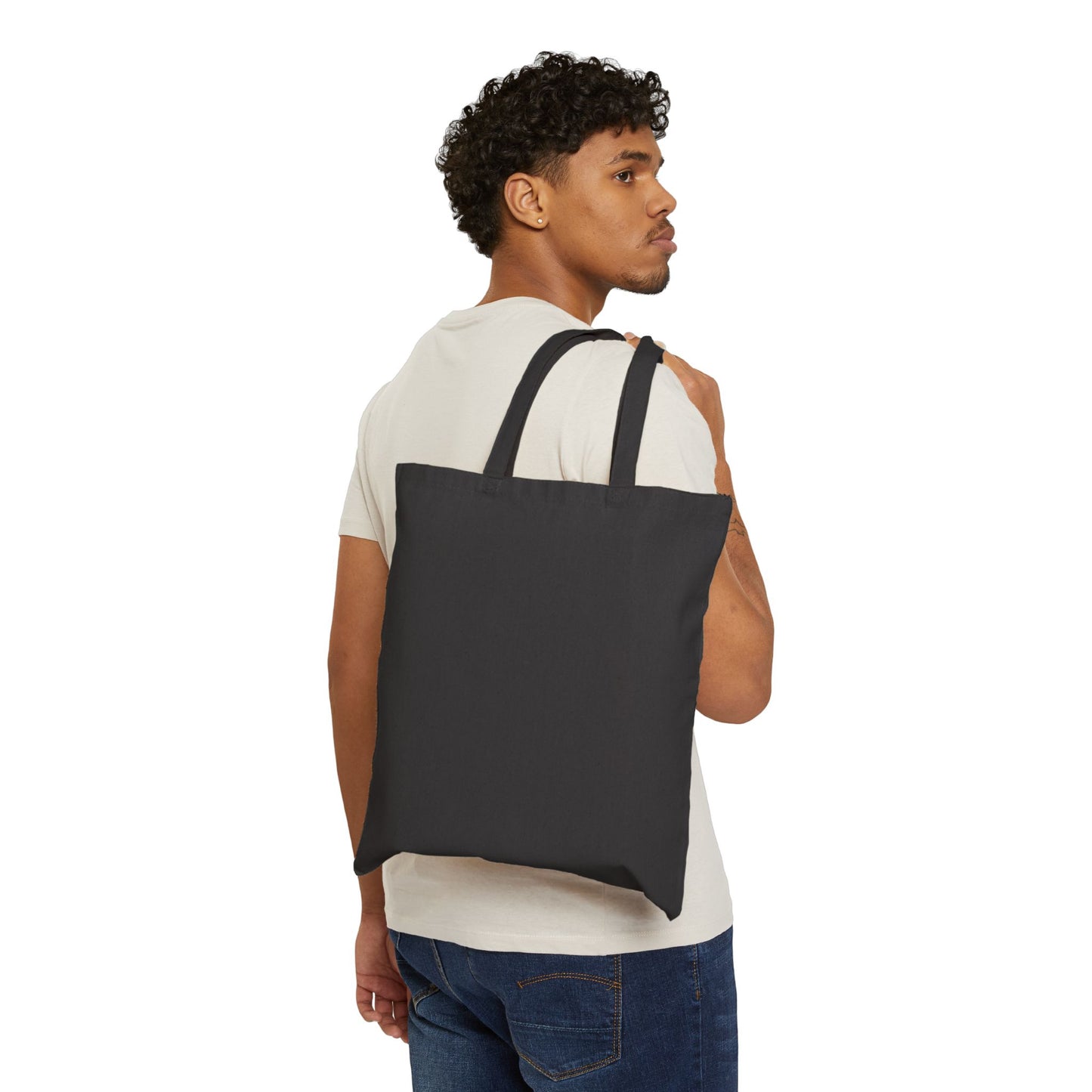 72B3 Lazy Cat Summer Tote Bag – Lotus Leaf Illustration on Heavy Cotton Canvas