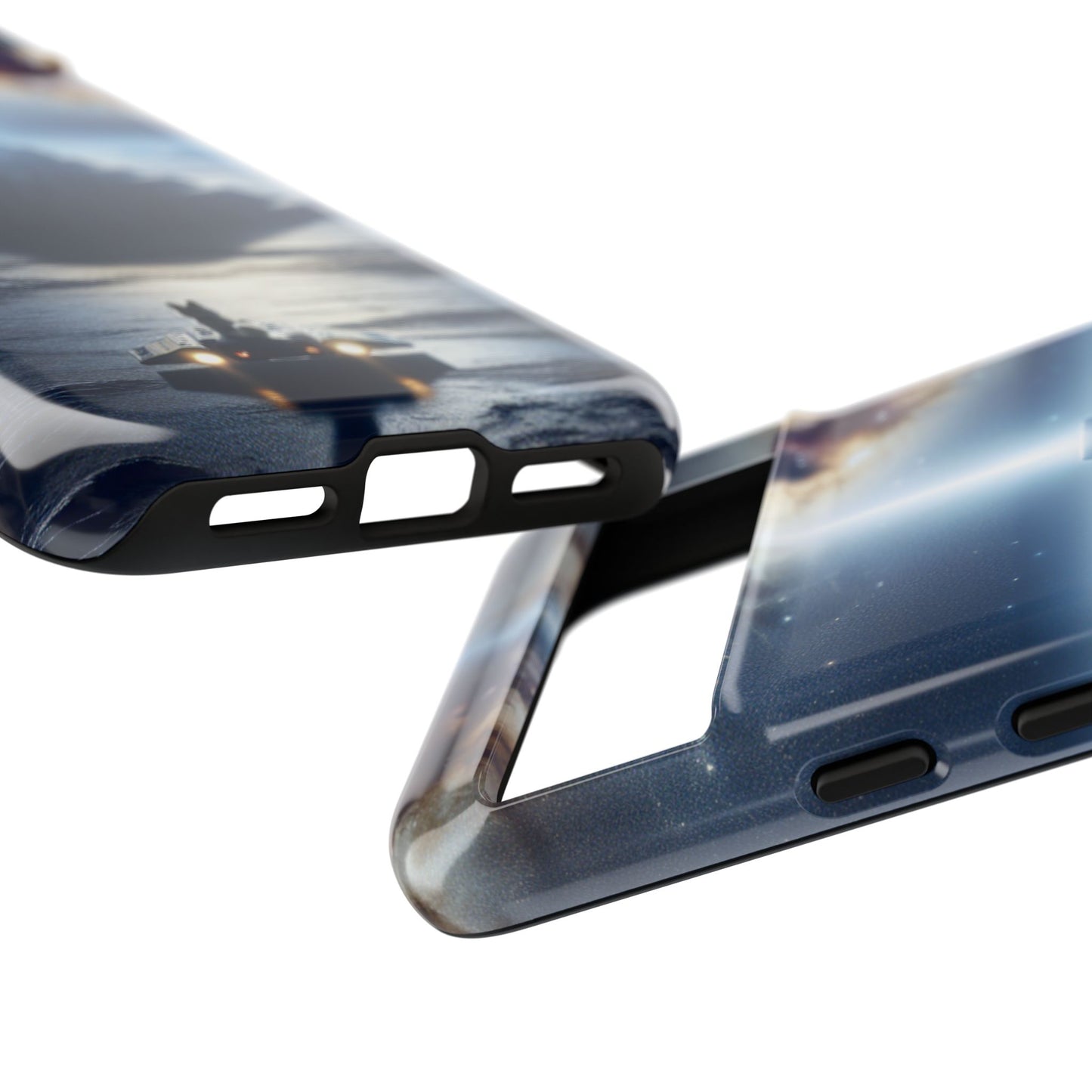 61C Akita Space Adventure Phone Case – Dual-Layer Protective Cover for iPhone & Android