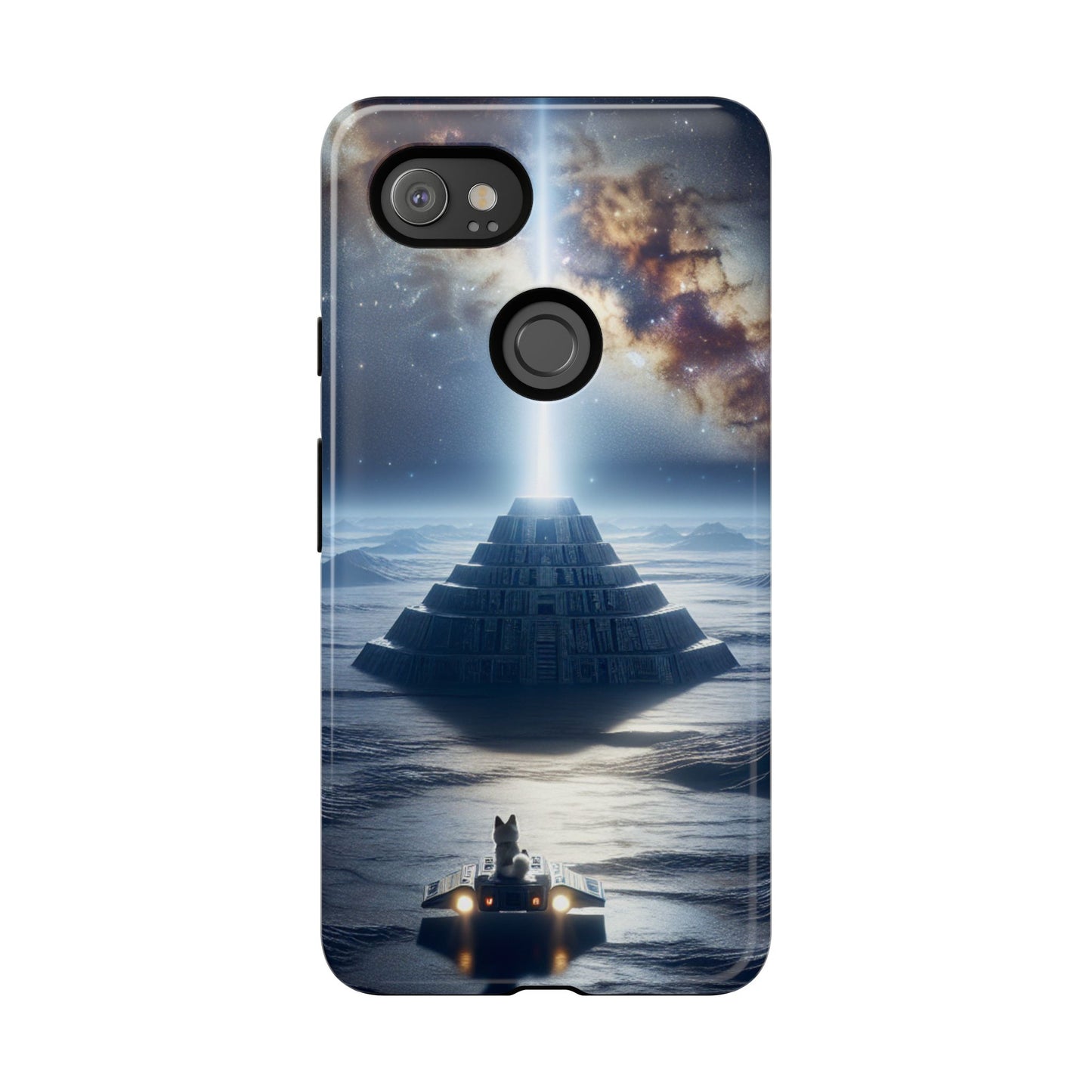 61C Akita Space Adventure Phone Case – Dual-Layer Protective Cover for iPhone & Android