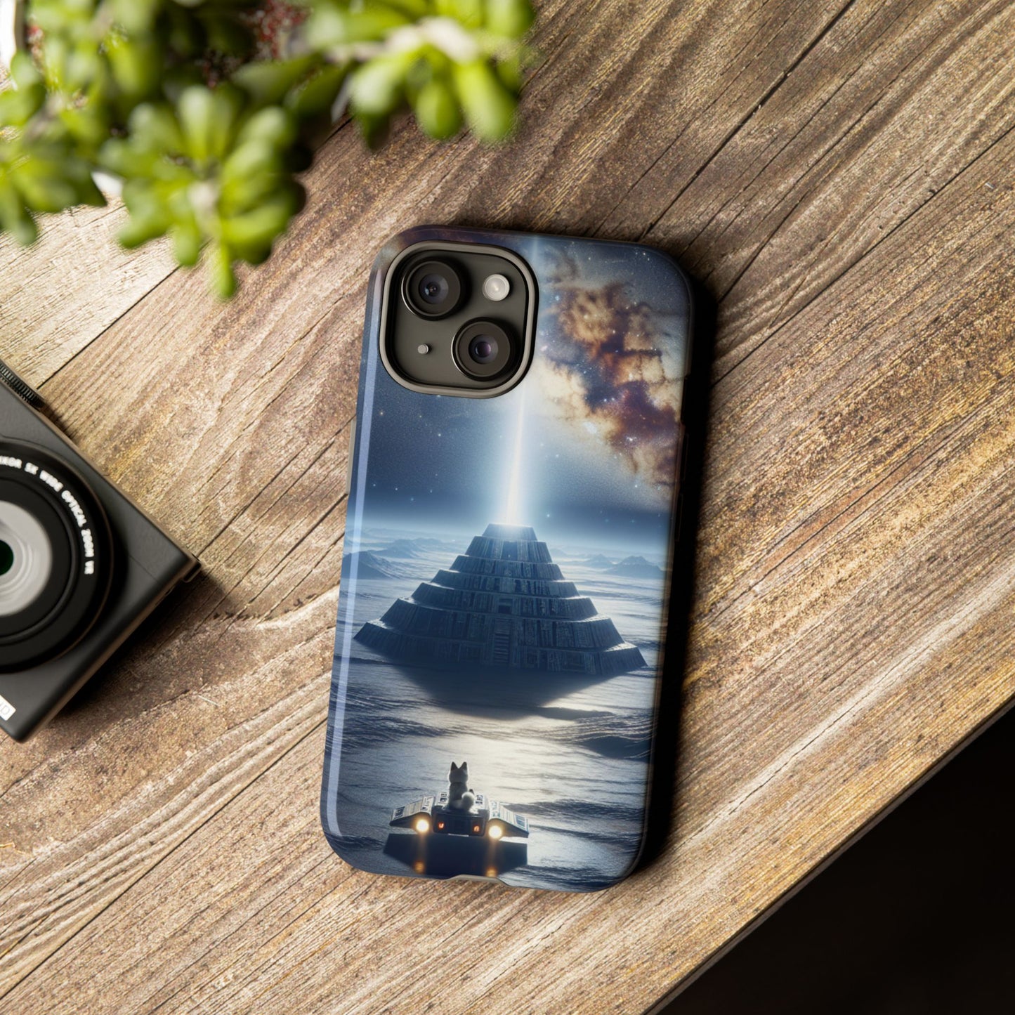 61C Akita Space Adventure Phone Case – Dual-Layer Protective Cover for iPhone & Android