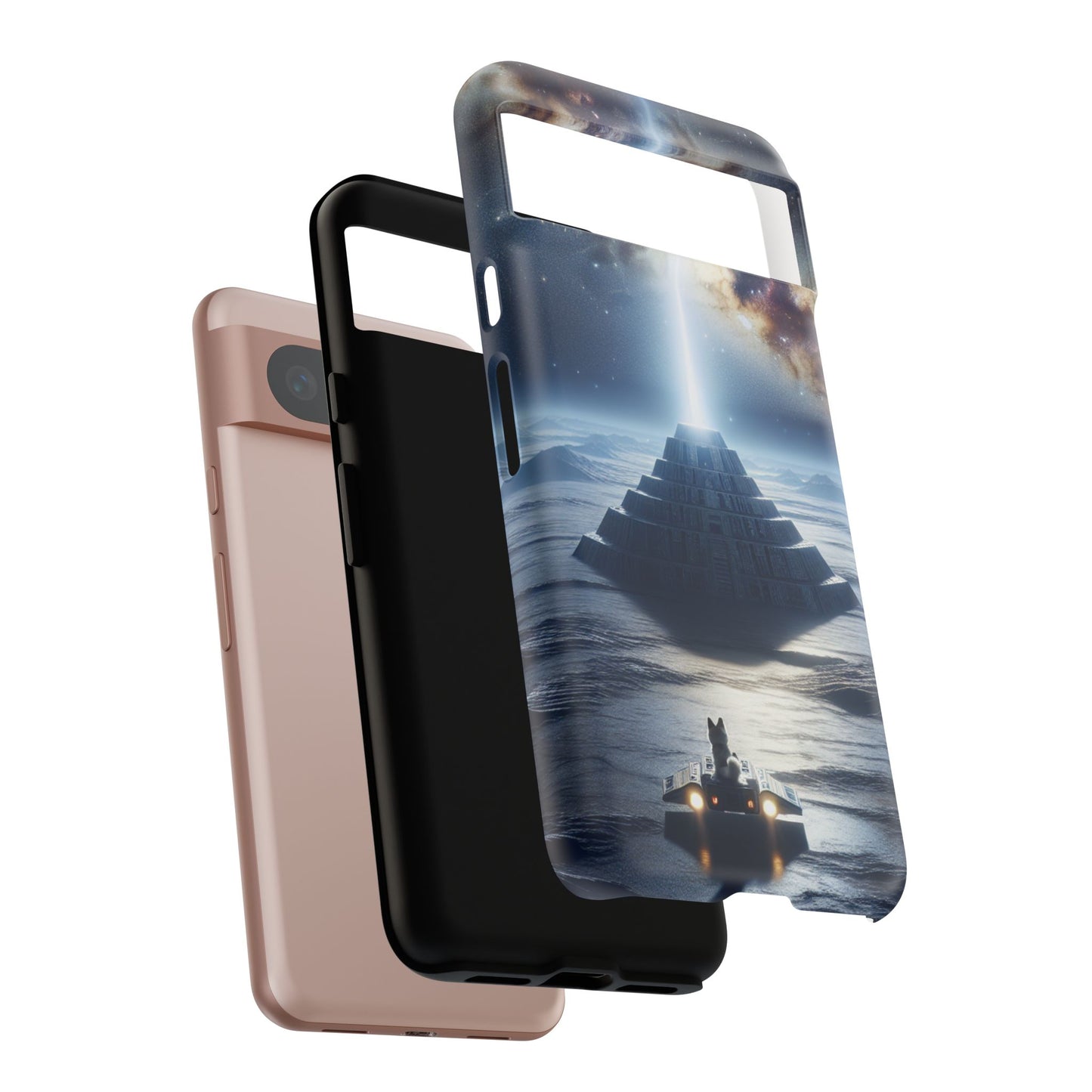 61C Akita Space Adventure Phone Case – Dual-Layer Protective Cover for iPhone & Android