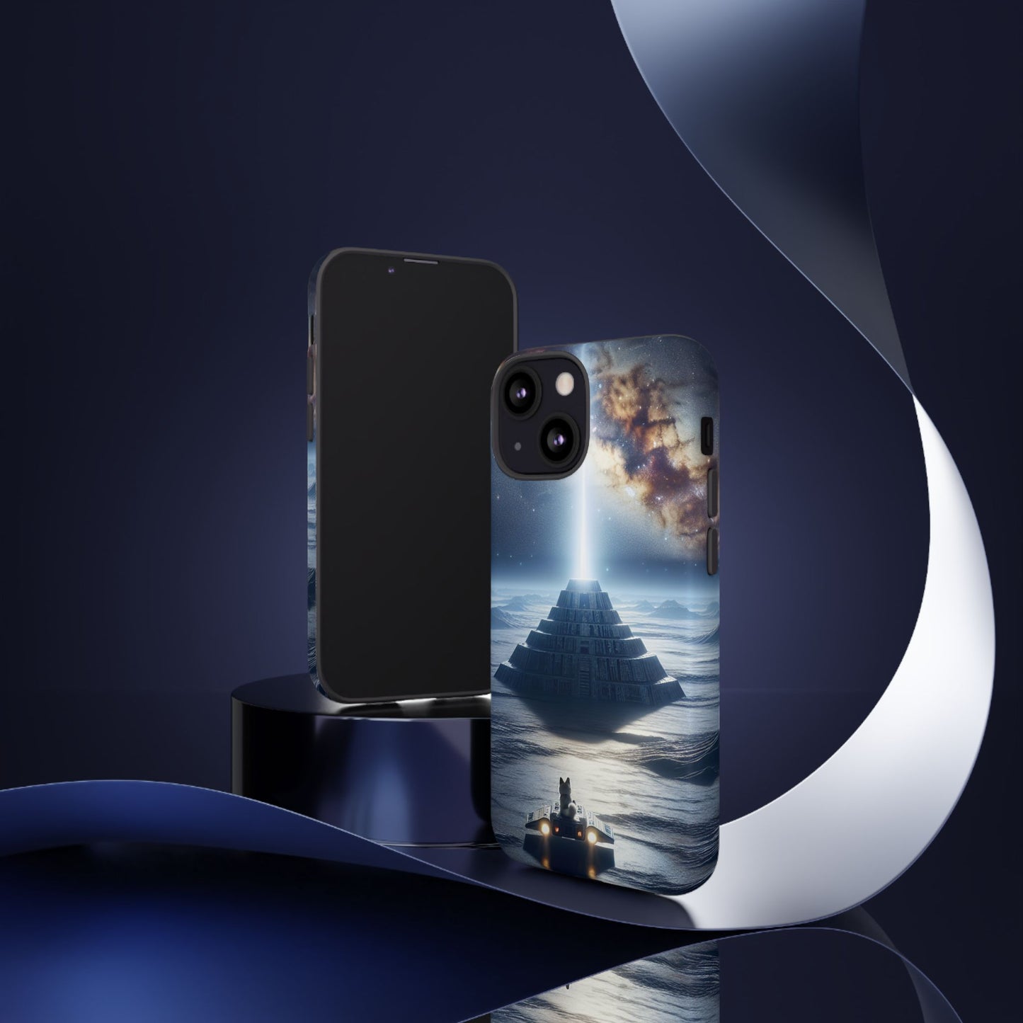 61C Akita Space Adventure Phone Case – Dual-Layer Protective Cover for iPhone & Android