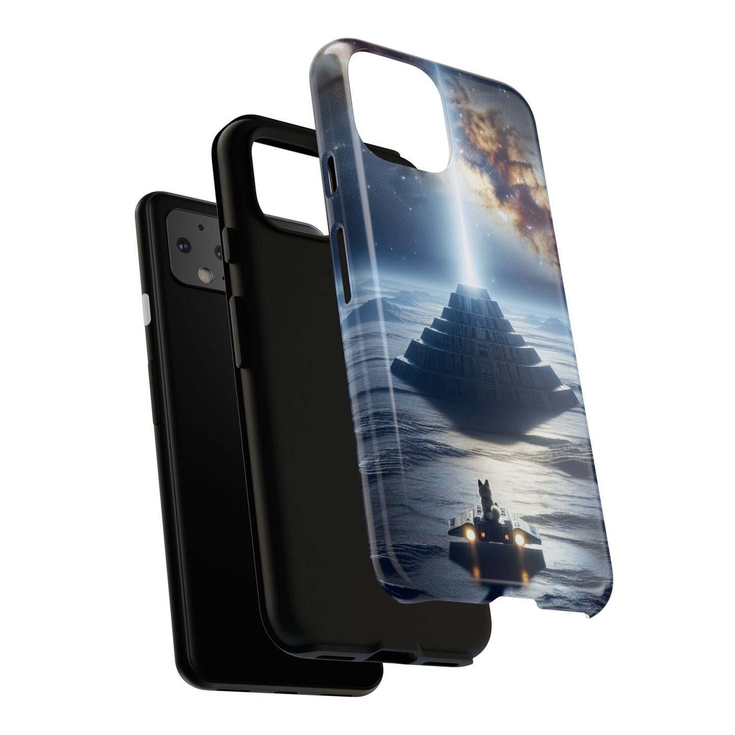 61C Akita Space Adventure Phone Case – Dual-Layer Protective Cover for iPhone & Android
