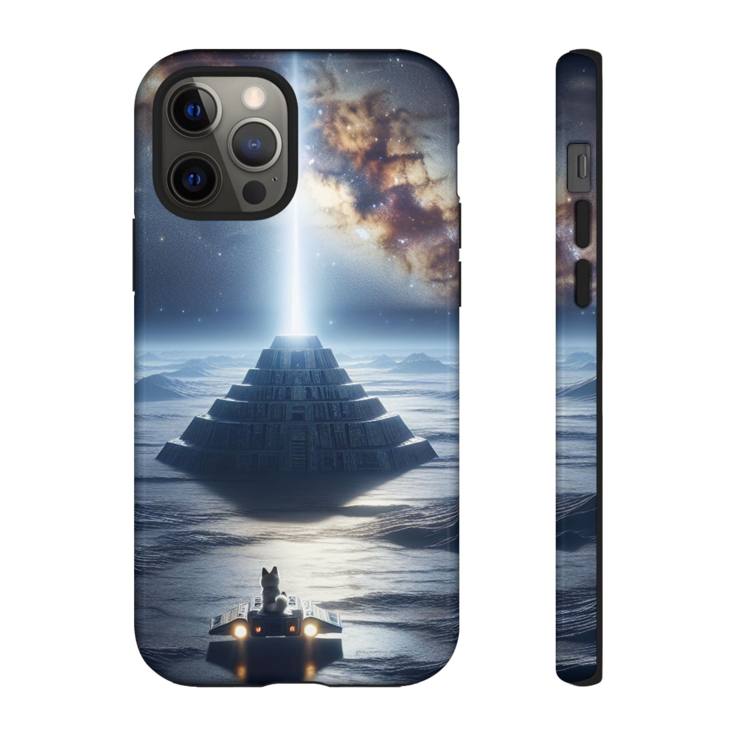 61C Akita Space Adventure Phone Case – Dual-Layer Protective Cover for iPhone & Android