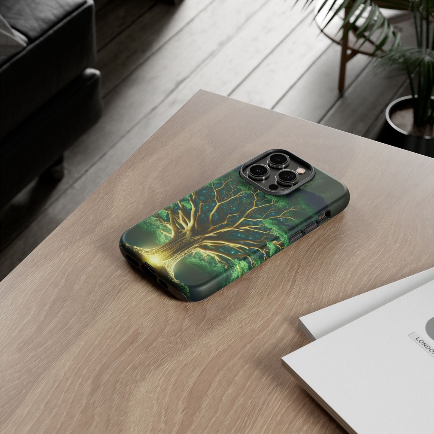 63B1 Tree of Life Nature Art Phone Case – Glossy or Matte Dual-Layer Cover for iPhone & Android
