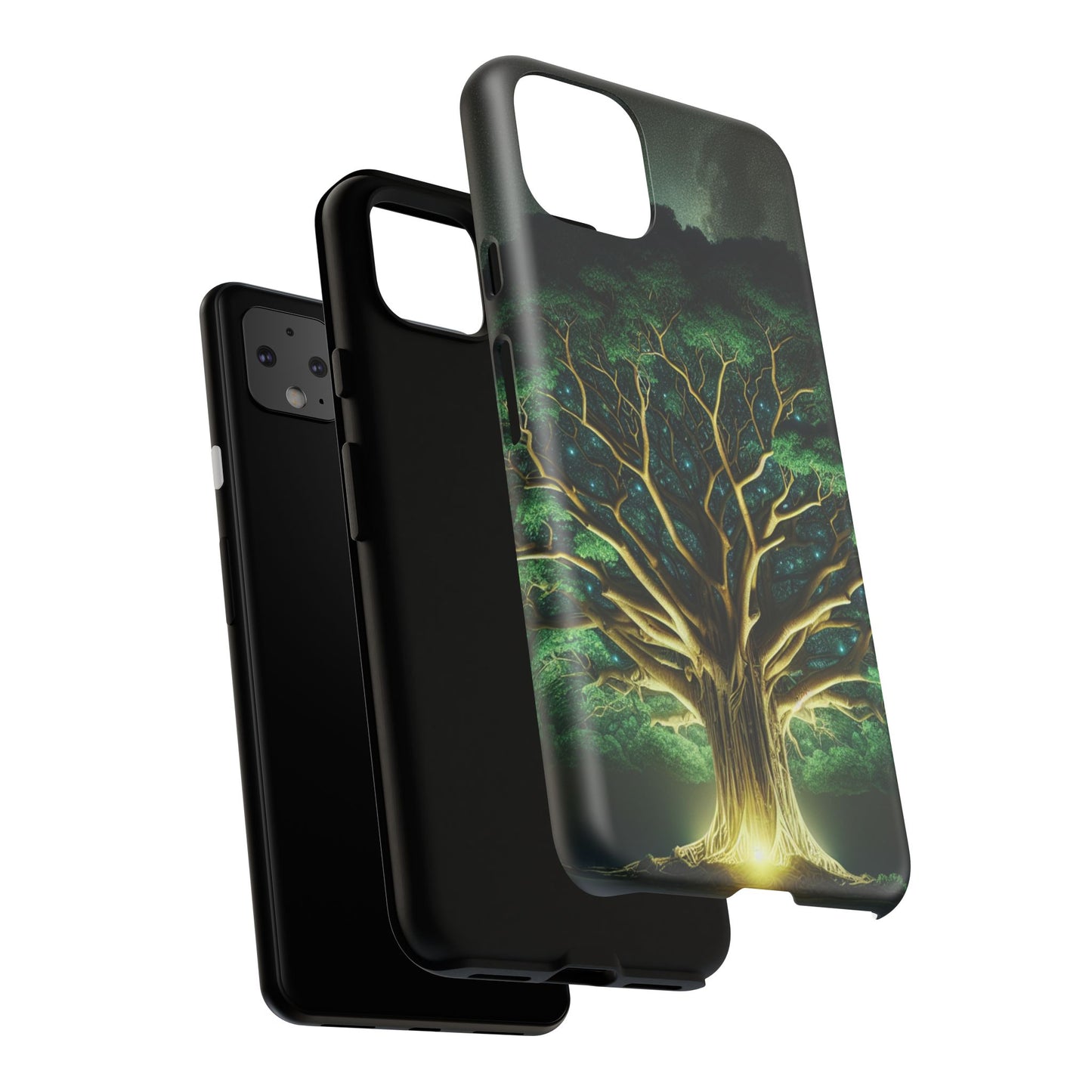 63B1 Tree of Life Nature Art Phone Case – Glossy or Matte Dual-Layer Cover for iPhone & Android