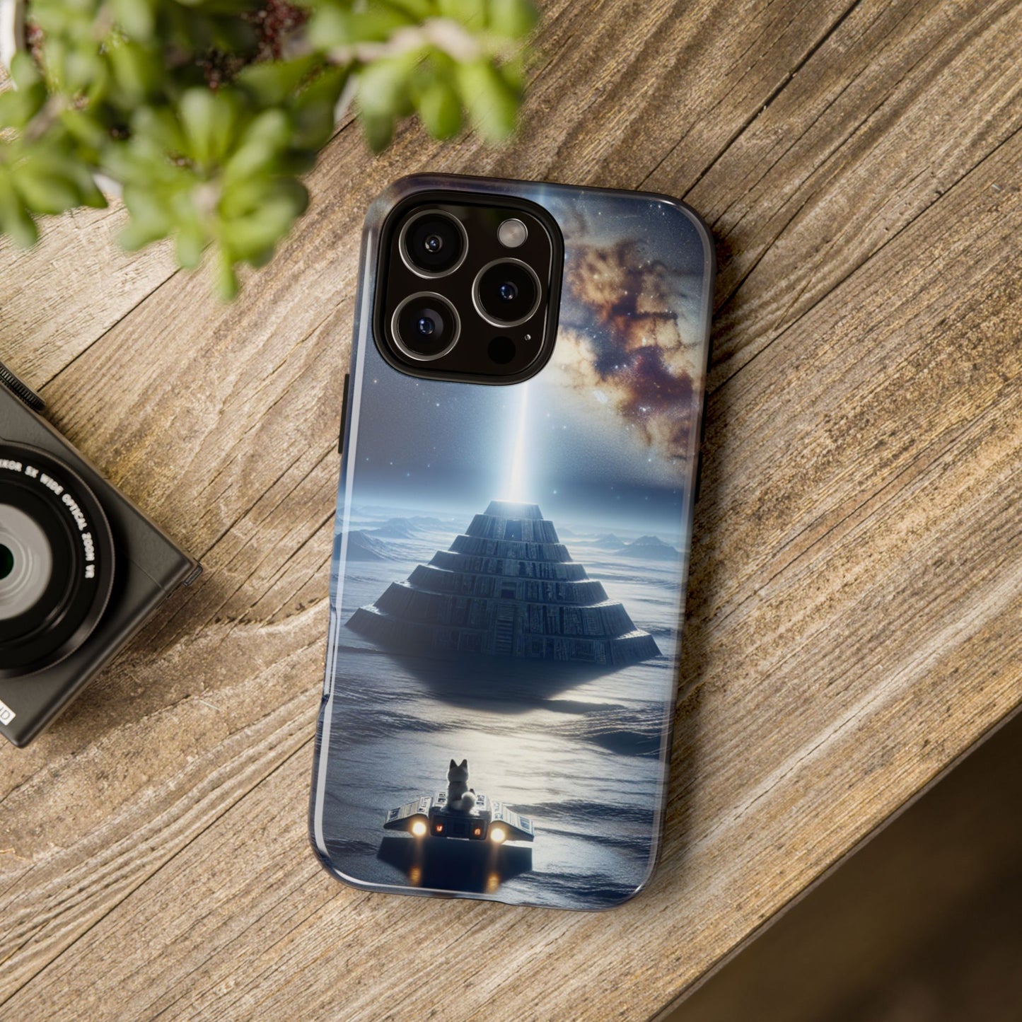61C Akita Space Adventure Phone Case – Dual-Layer Protective Cover for iPhone & Android