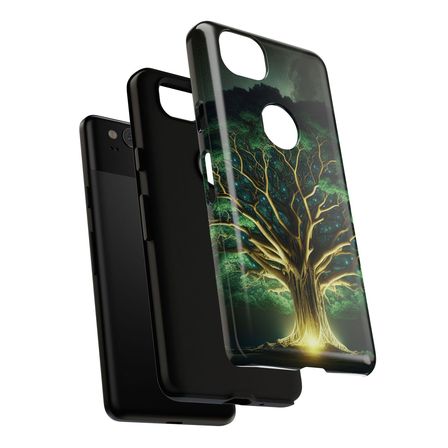 63B1 Tree of Life Nature Art Phone Case – Glossy or Matte Dual-Layer Cover for iPhone & Android