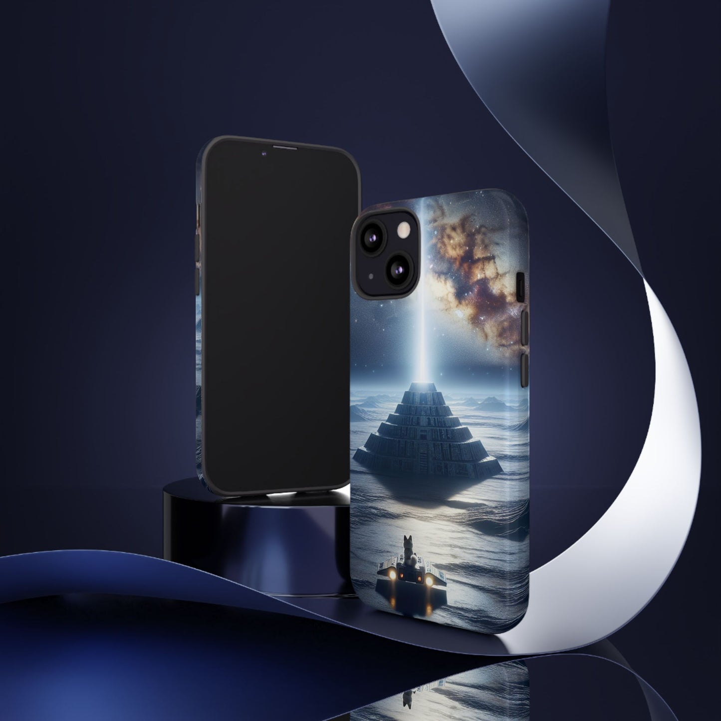 61C Akita Space Adventure Phone Case – Dual-Layer Protective Cover for iPhone & Android