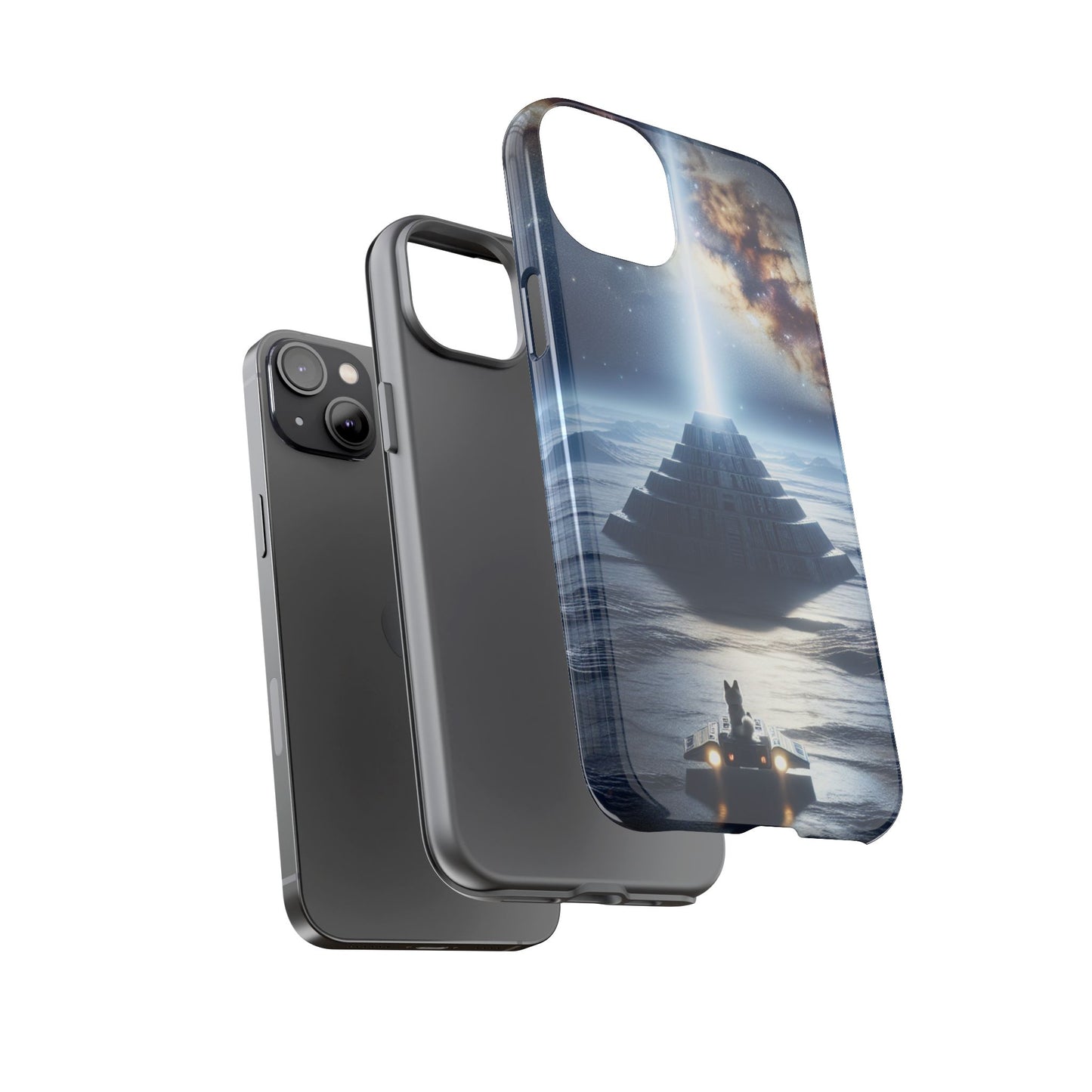 61C Akita Space Adventure Phone Case – Dual-Layer Protective Cover for iPhone & Android