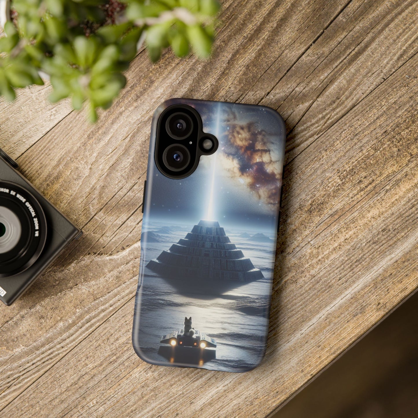 61C Akita Space Adventure Phone Case – Dual-Layer Protective Cover for iPhone & Android