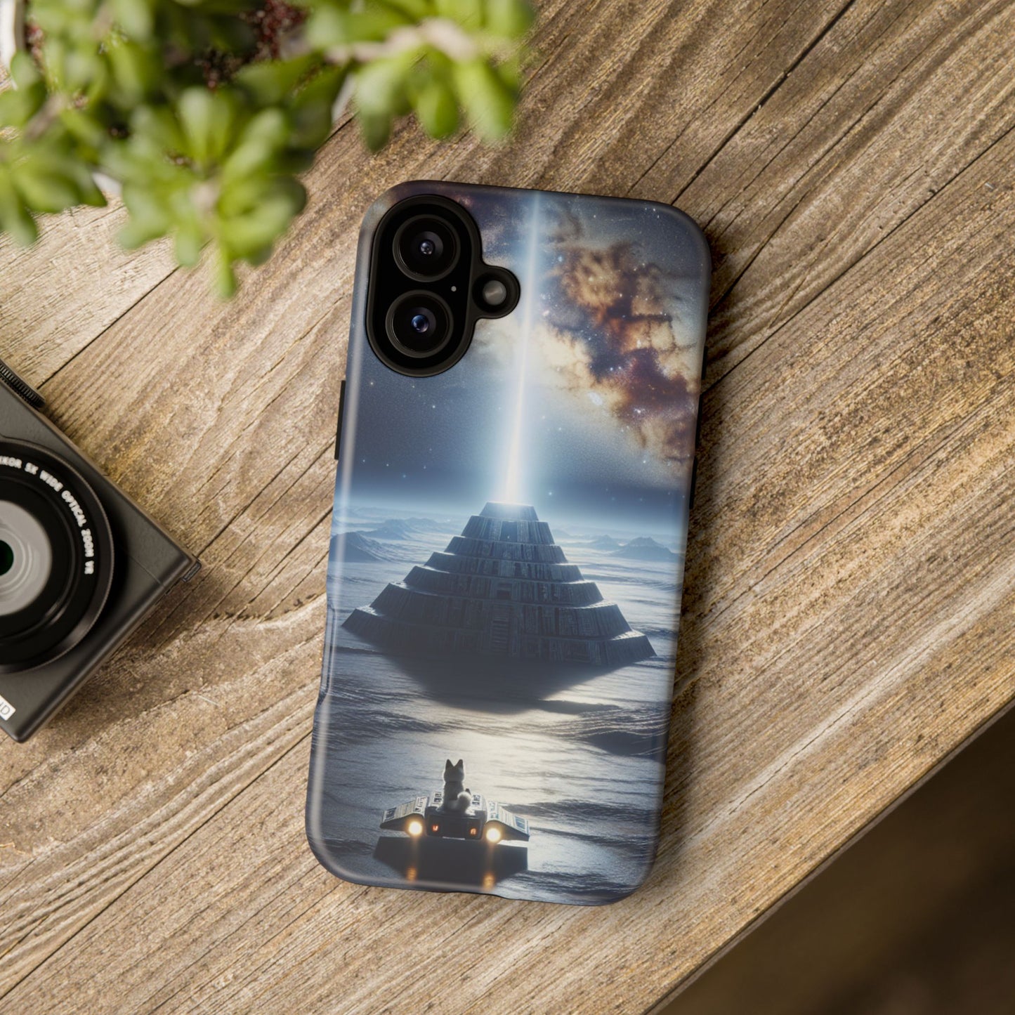 61C Akita Space Adventure Phone Case – Dual-Layer Protective Cover for iPhone & Android