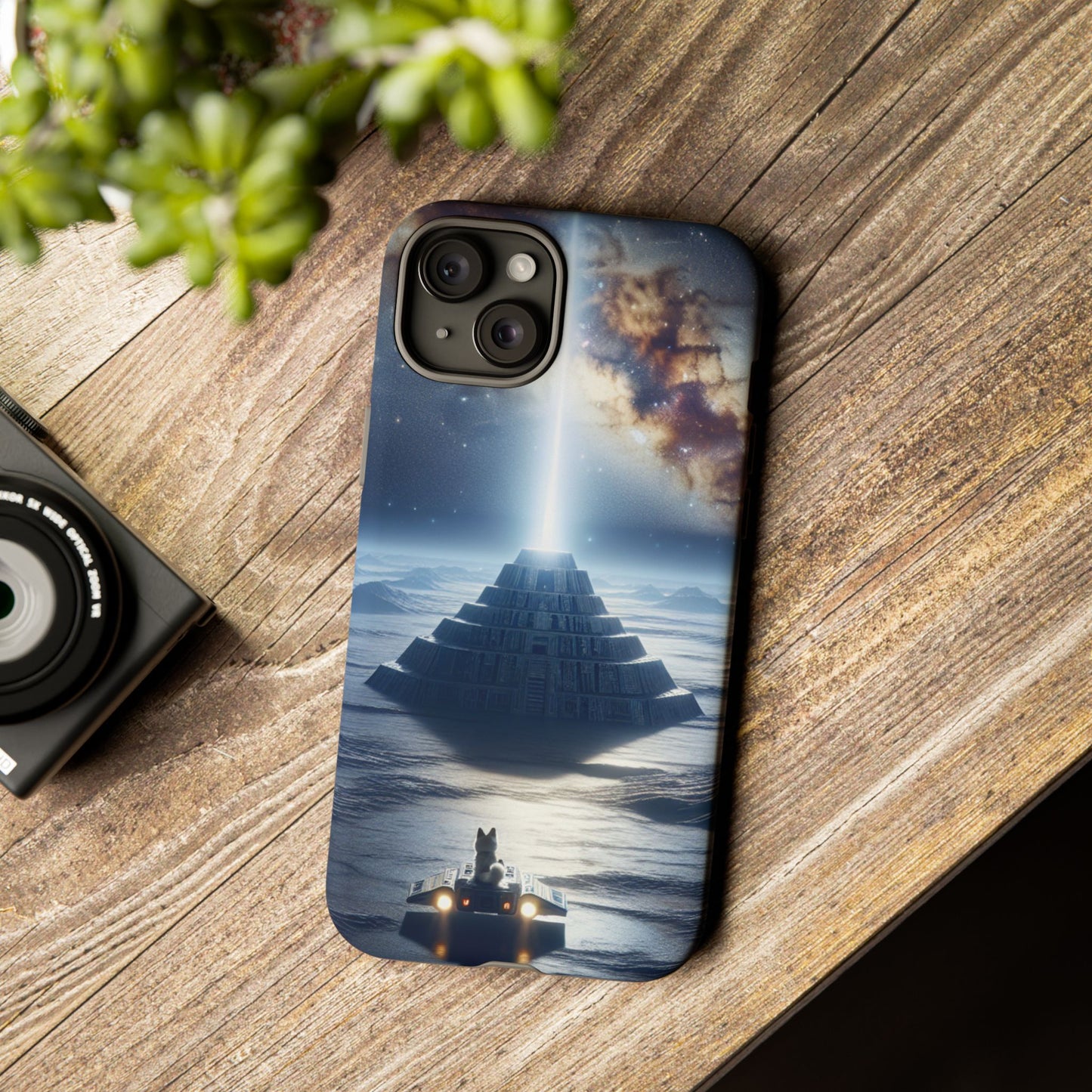 61C Akita Space Adventure Phone Case – Dual-Layer Protective Cover for iPhone & Android