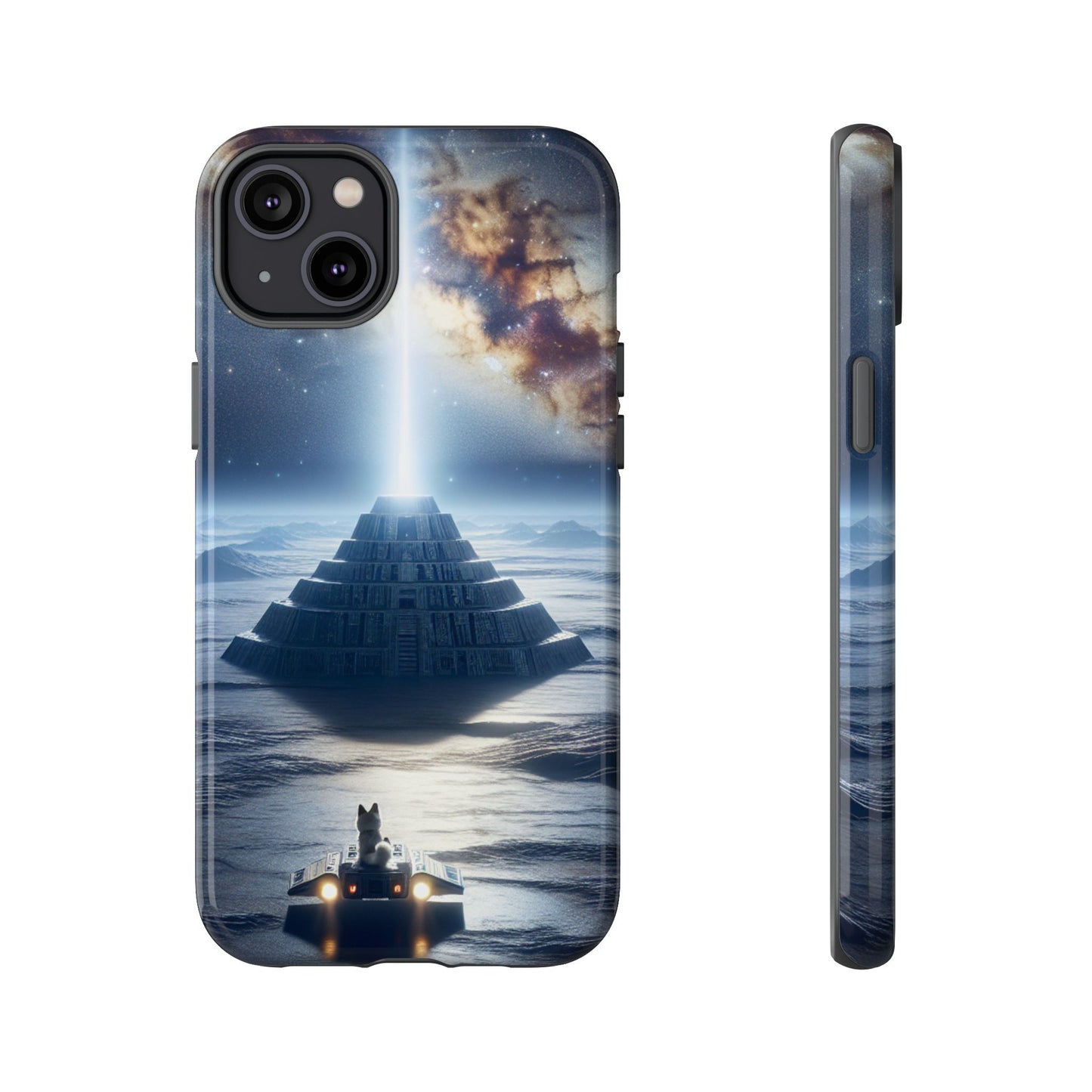 61C Akita Space Adventure Phone Case – Dual-Layer Protective Cover for iPhone & Android