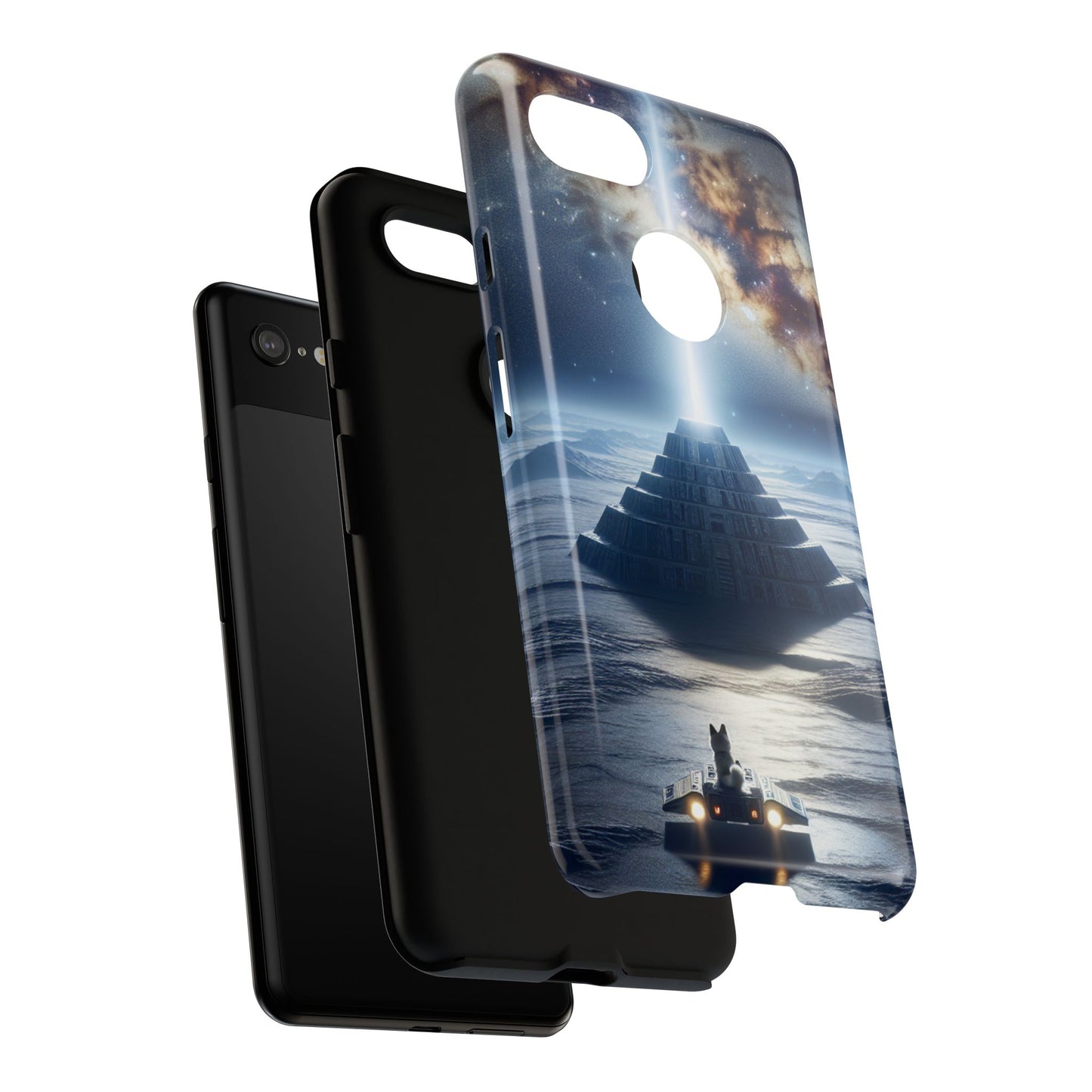 61C Akita Space Adventure Phone Case – Dual-Layer Protective Cover for iPhone & Android