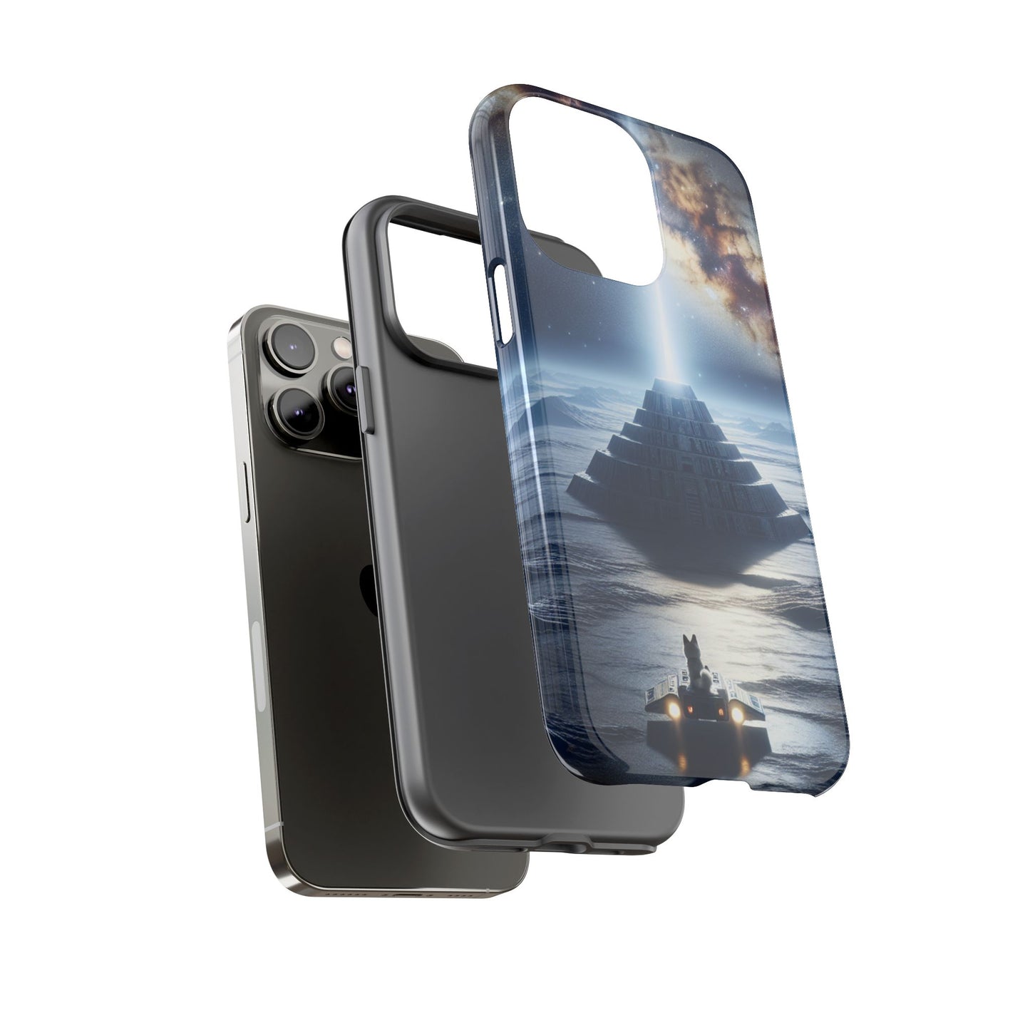 61C Akita Space Adventure Phone Case – Dual-Layer Protective Cover for iPhone & Android