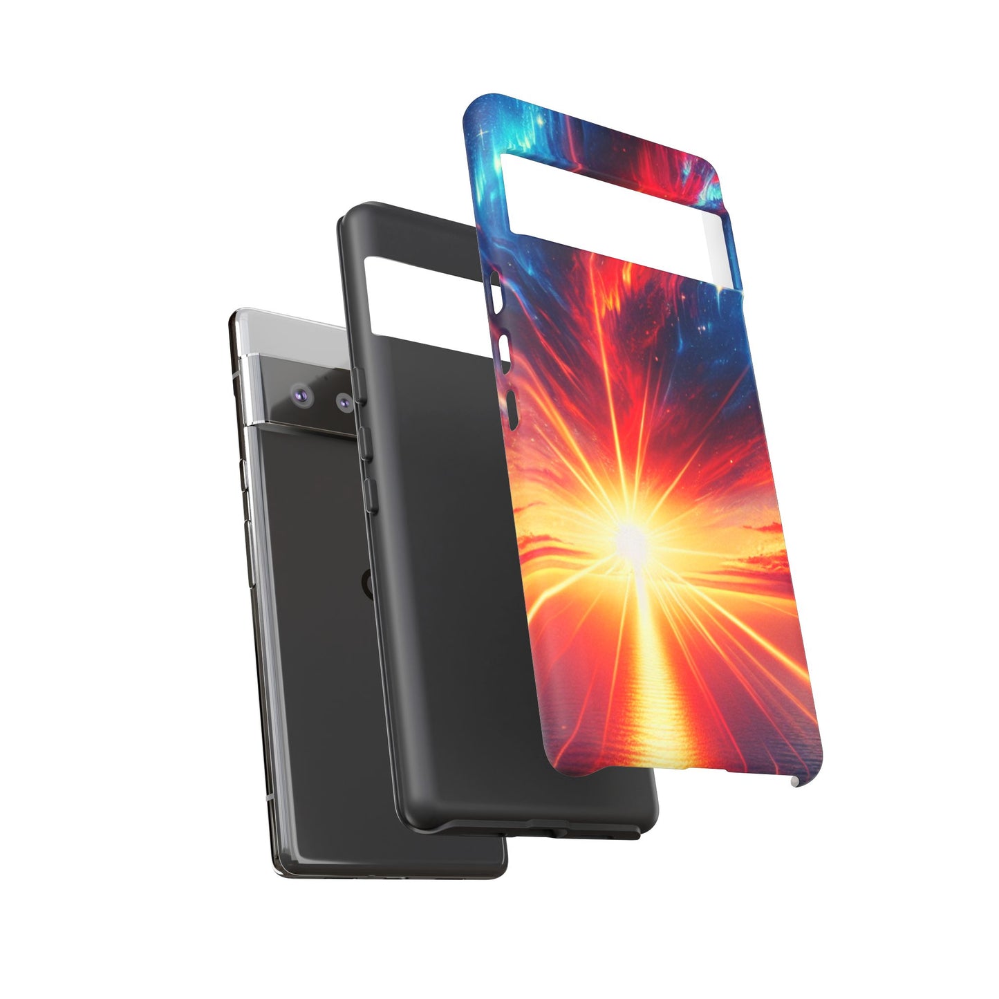 63B2 Sunrise Landscape Art Phone Case – Glossy or Matte Dual-Layer Cover for iPhone & Android