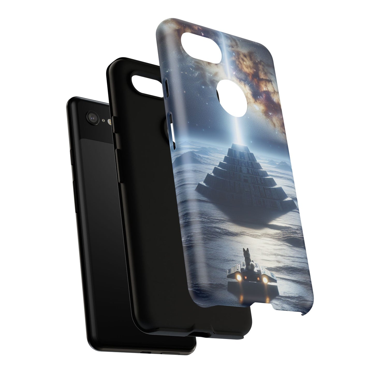 61C Akita Space Adventure Phone Case – Dual-Layer Protective Cover for iPhone & Android