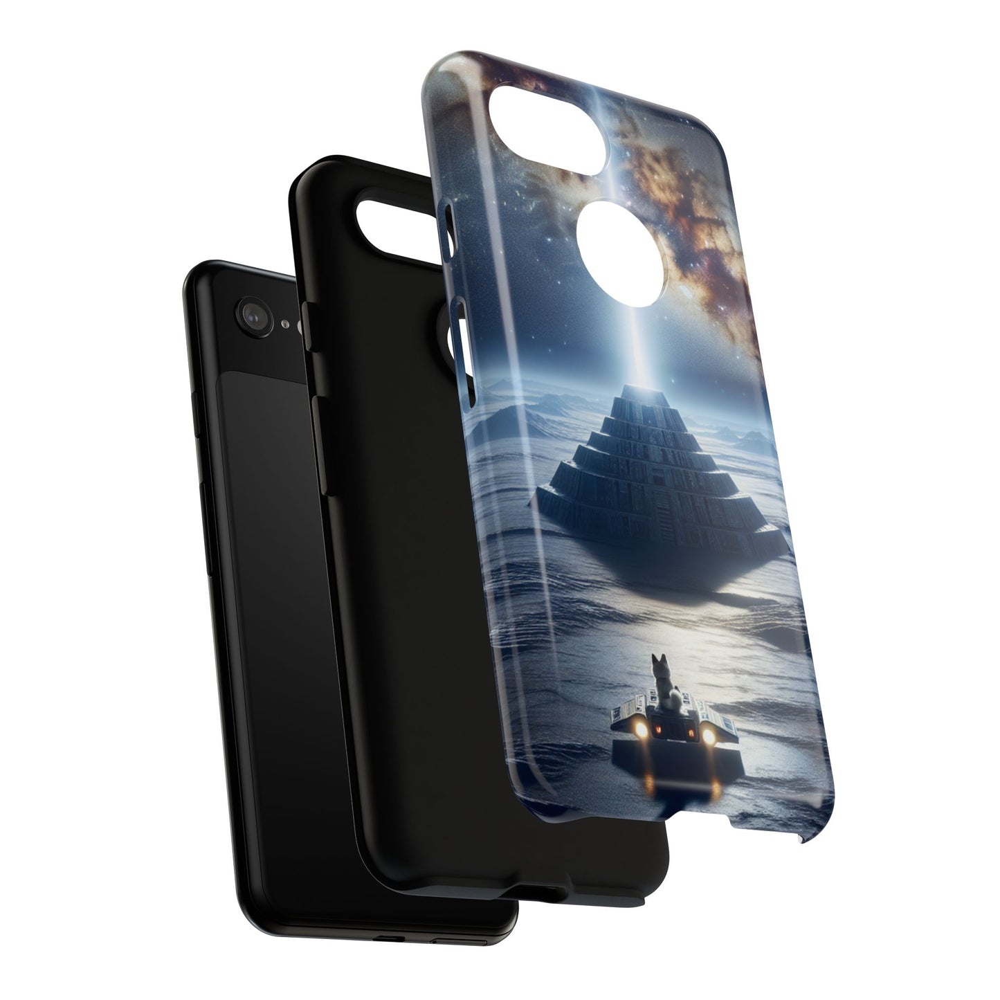61C Akita Space Adventure Phone Case – Dual-Layer Protective Cover for iPhone & Android