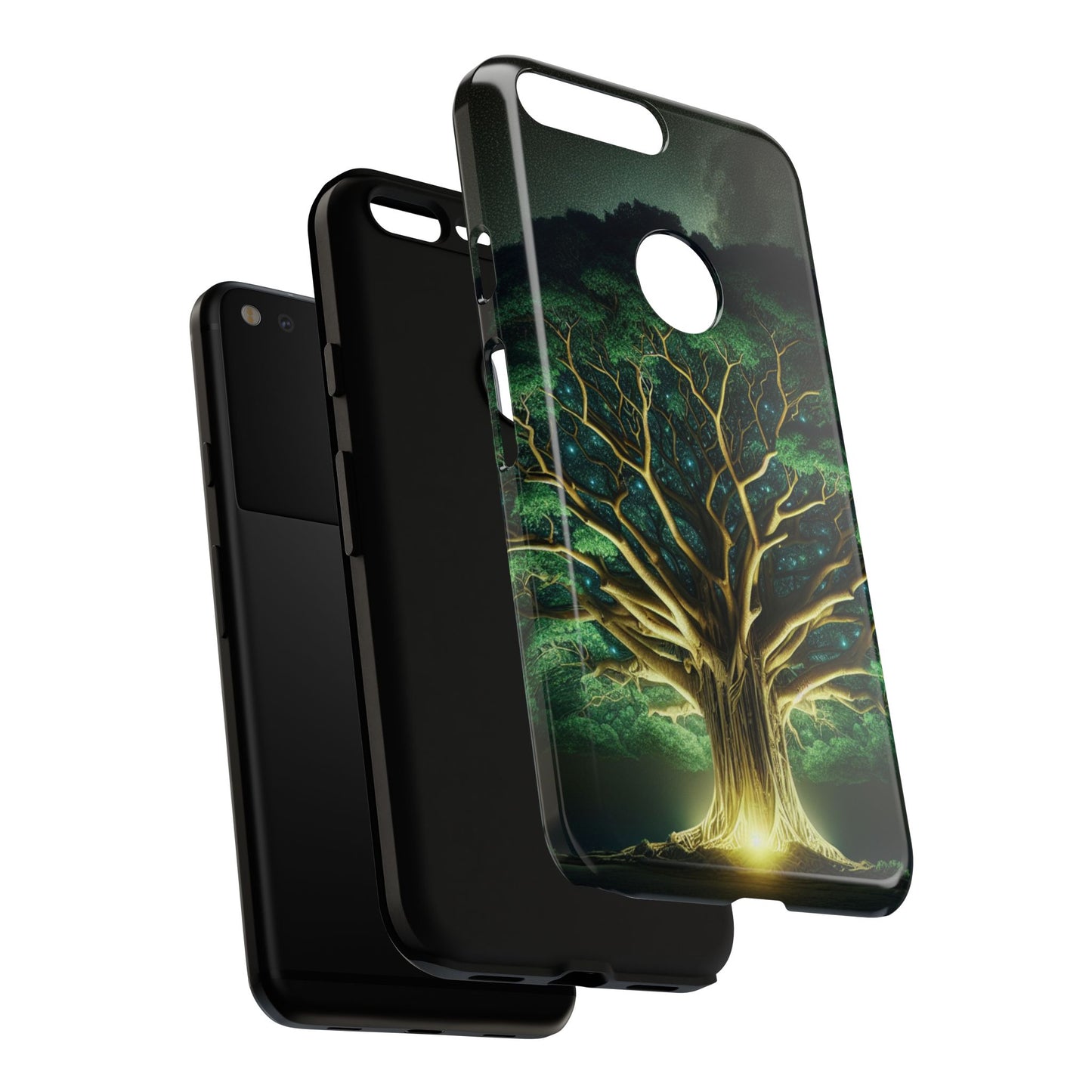 63B1 Tree of Life Nature Art Phone Case – Glossy or Matte Dual-Layer Cover for iPhone & Android