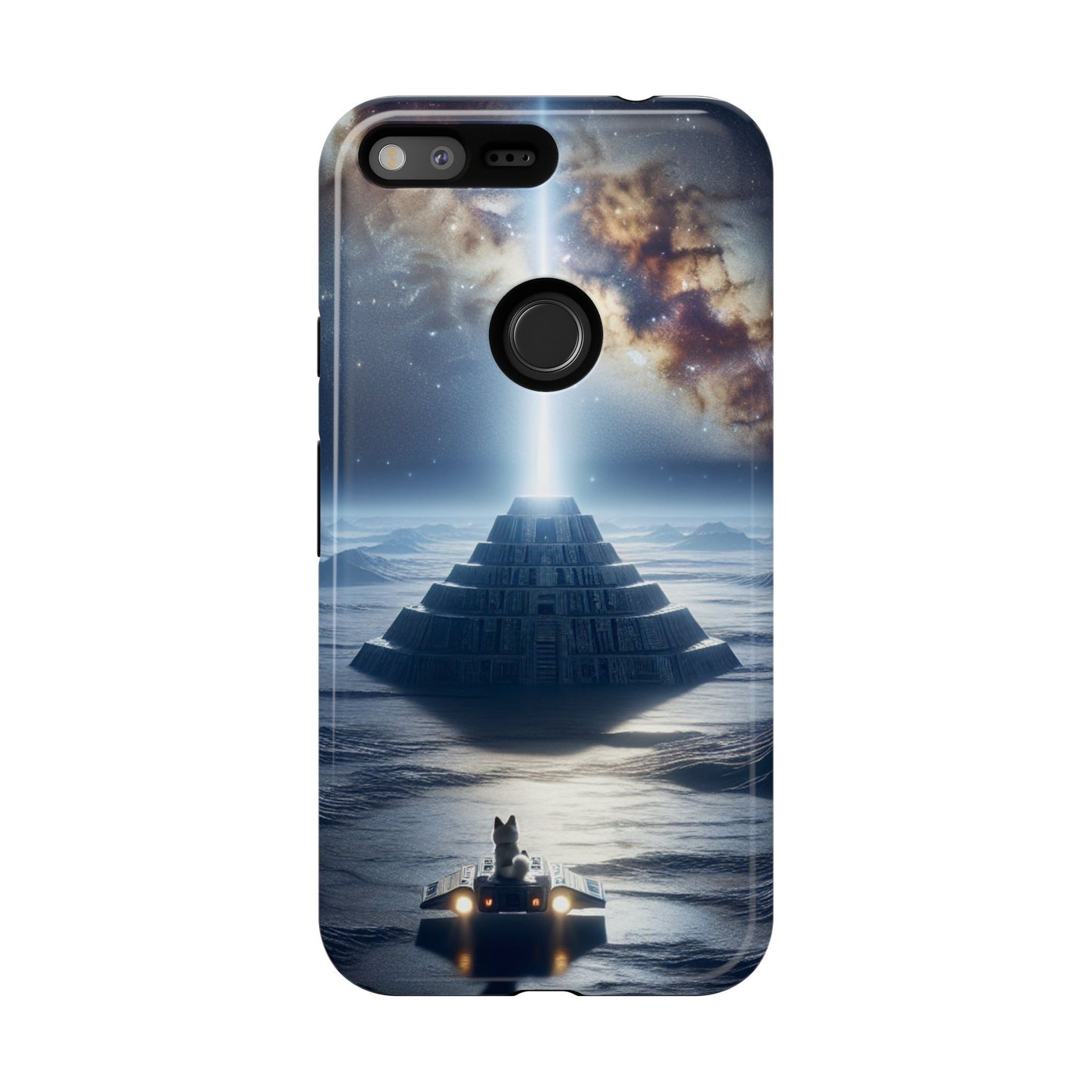 61C Akita Space Adventure Phone Case – Dual-Layer Protective Cover for iPhone & Android