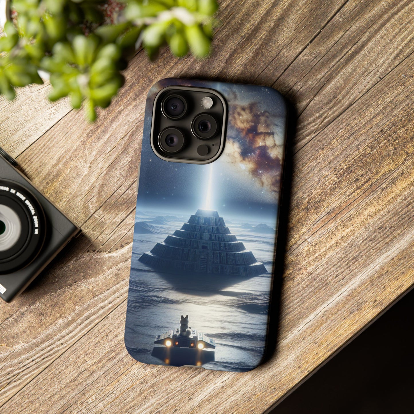 61C Akita Space Adventure Phone Case – Dual-Layer Protective Cover for iPhone & Android