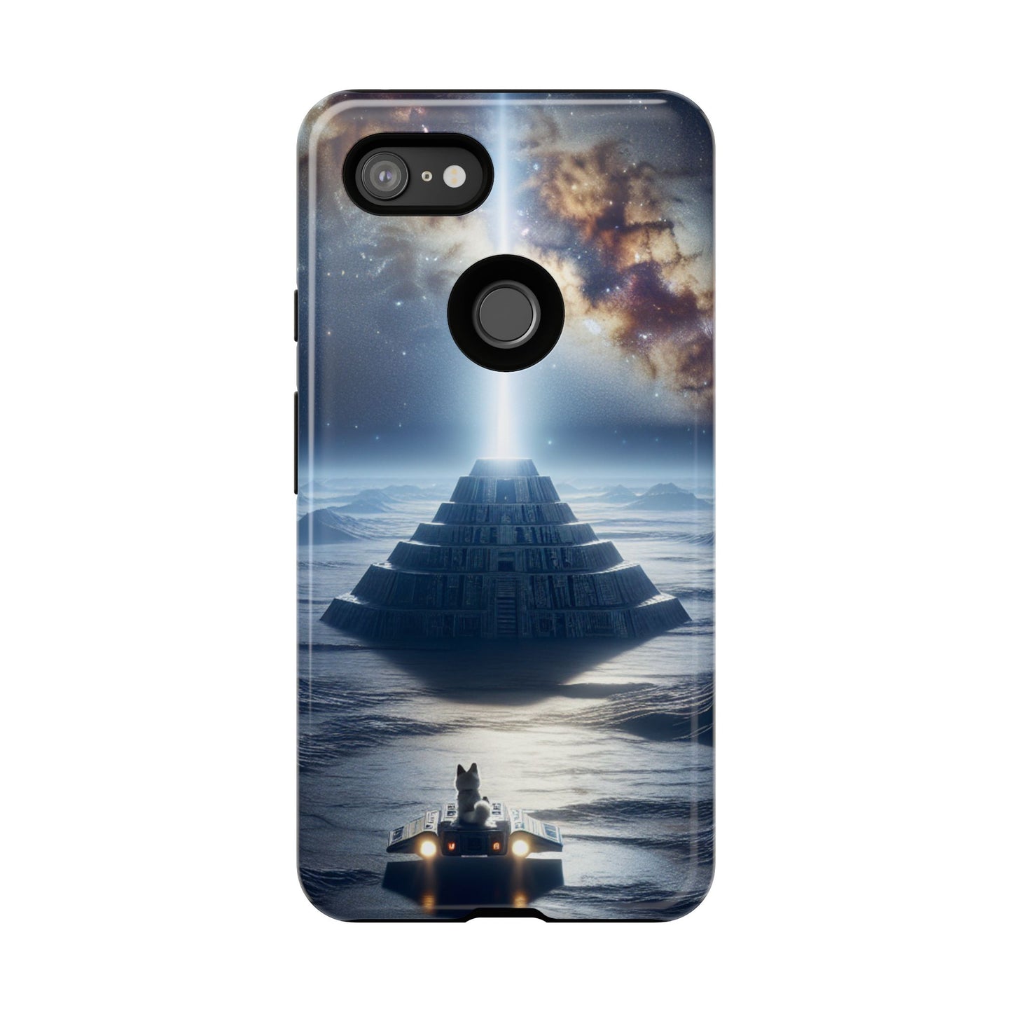 61C Akita Space Adventure Phone Case – Dual-Layer Protective Cover for iPhone & Android