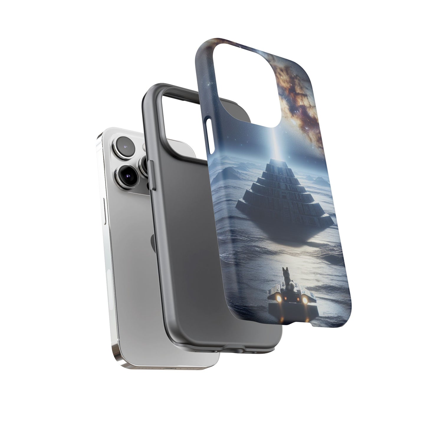61C Akita Space Adventure Phone Case – Dual-Layer Protective Cover for iPhone & Android