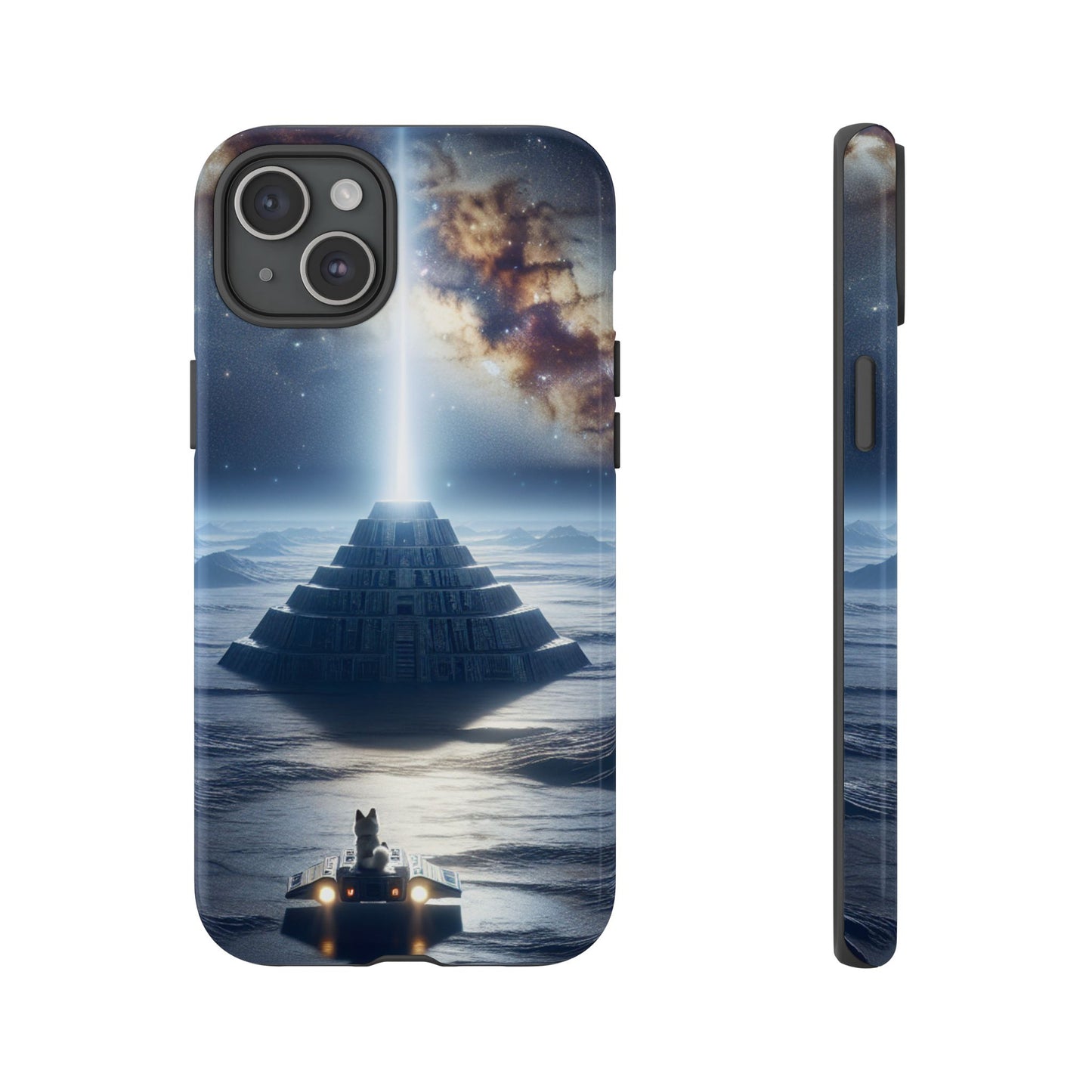 61C Akita Space Adventure Phone Case – Dual-Layer Protective Cover for iPhone & Android
