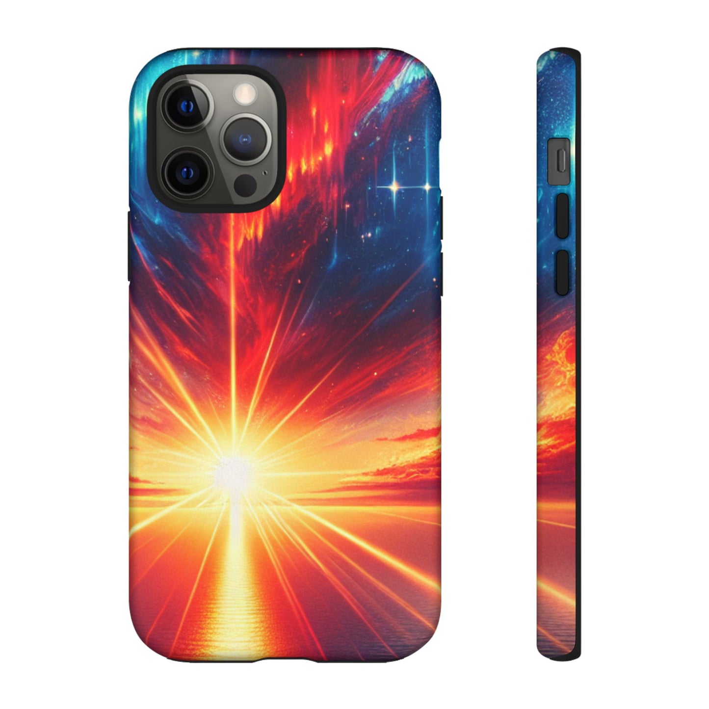 63B2 Sunrise Landscape Art Phone Case – Glossy or Matte Dual-Layer Cover for iPhone & Android