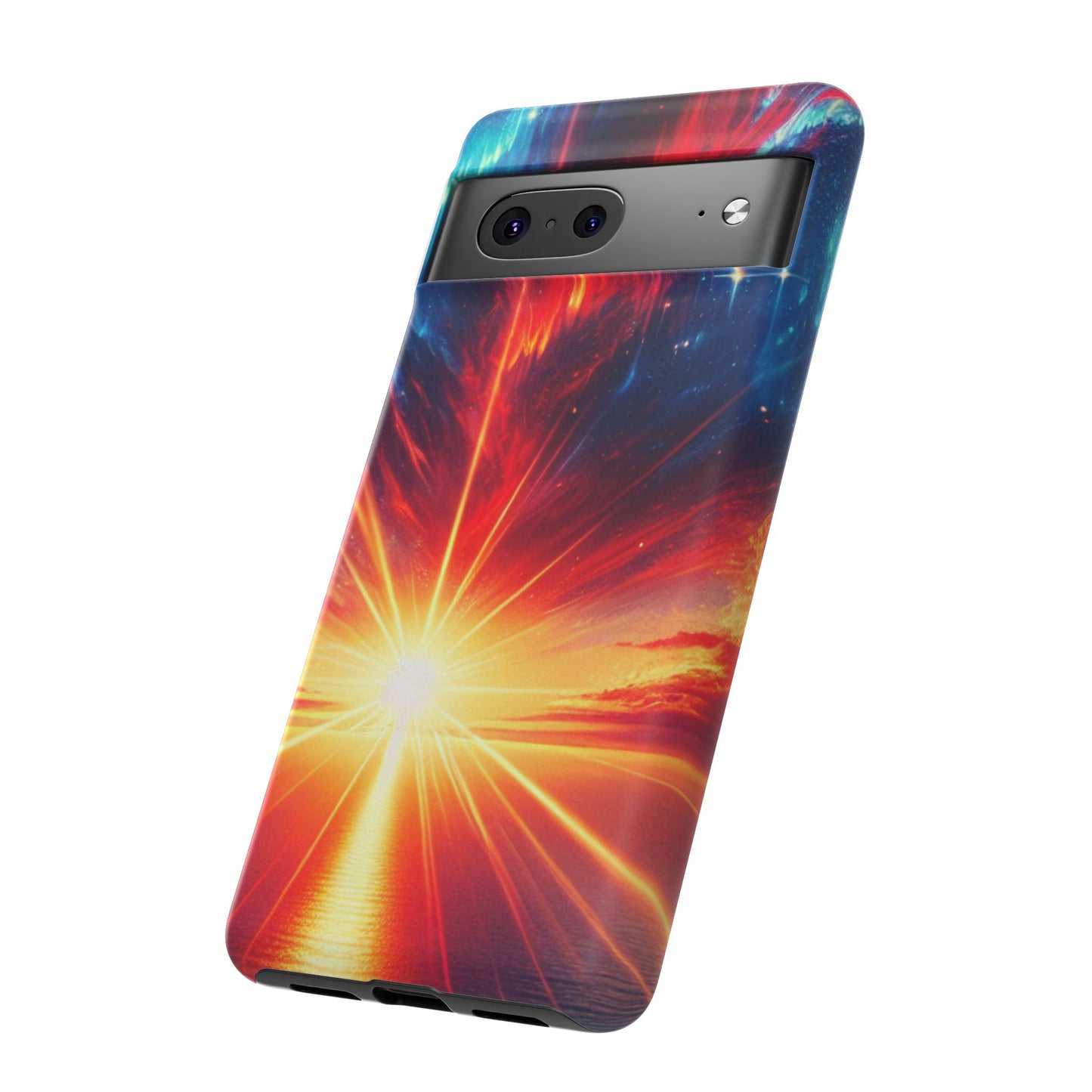 63B2 Sunrise Landscape Art Phone Case – Glossy or Matte Dual-Layer Cover for iPhone & Android