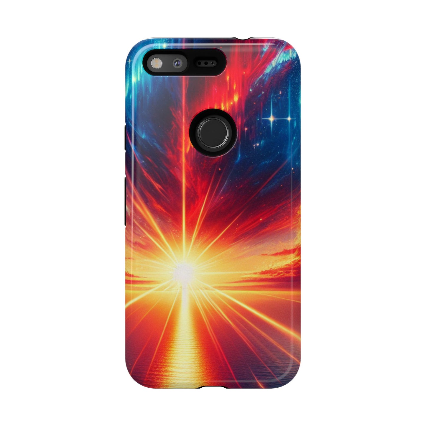 63B2 Sunrise Landscape Art Phone Case – Glossy or Matte Dual-Layer Cover for iPhone & Android