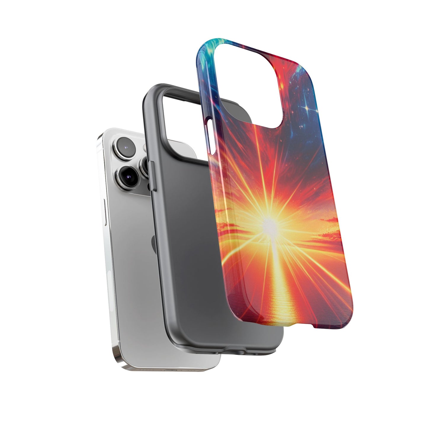 63B2 Sunrise Landscape Art Phone Case – Glossy or Matte Dual-Layer Cover for iPhone & Android