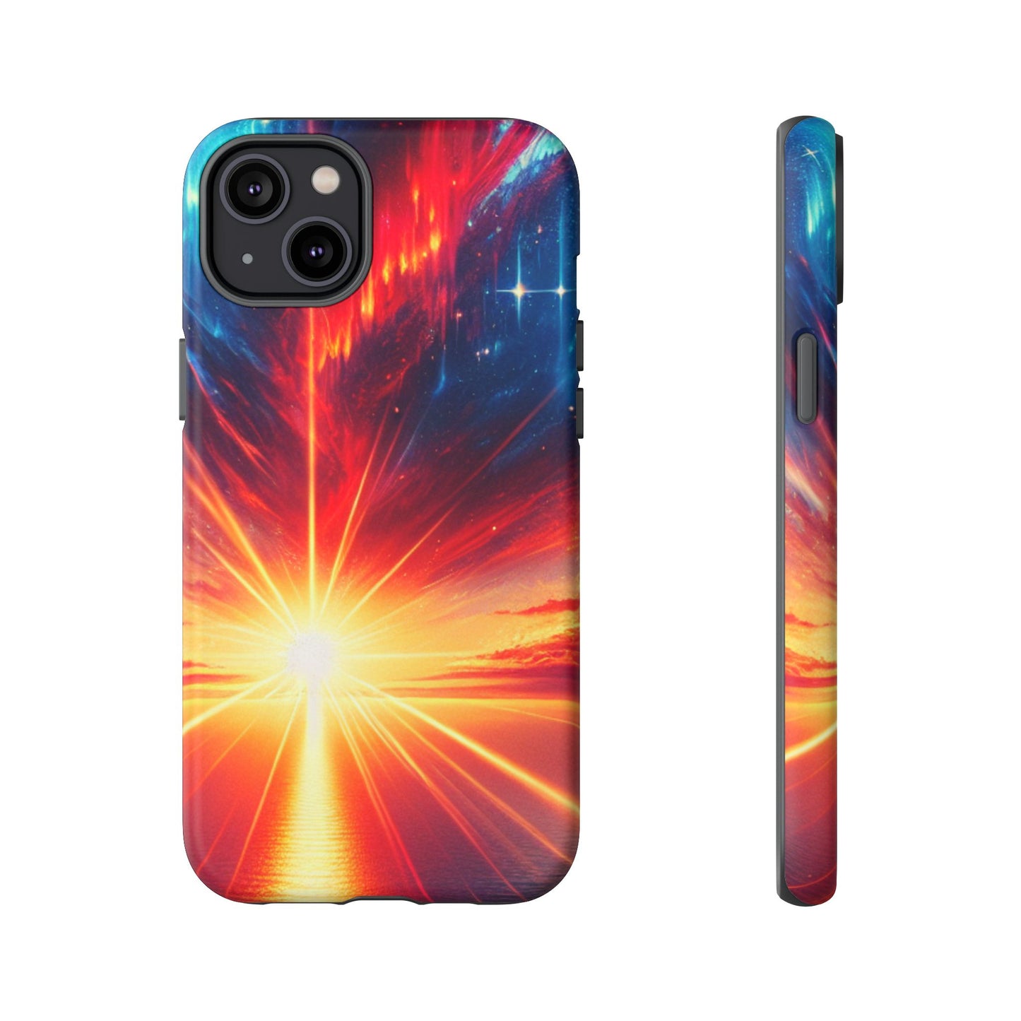 63B2 Sunrise Landscape Art Phone Case – Glossy or Matte Dual-Layer Cover for iPhone & Android