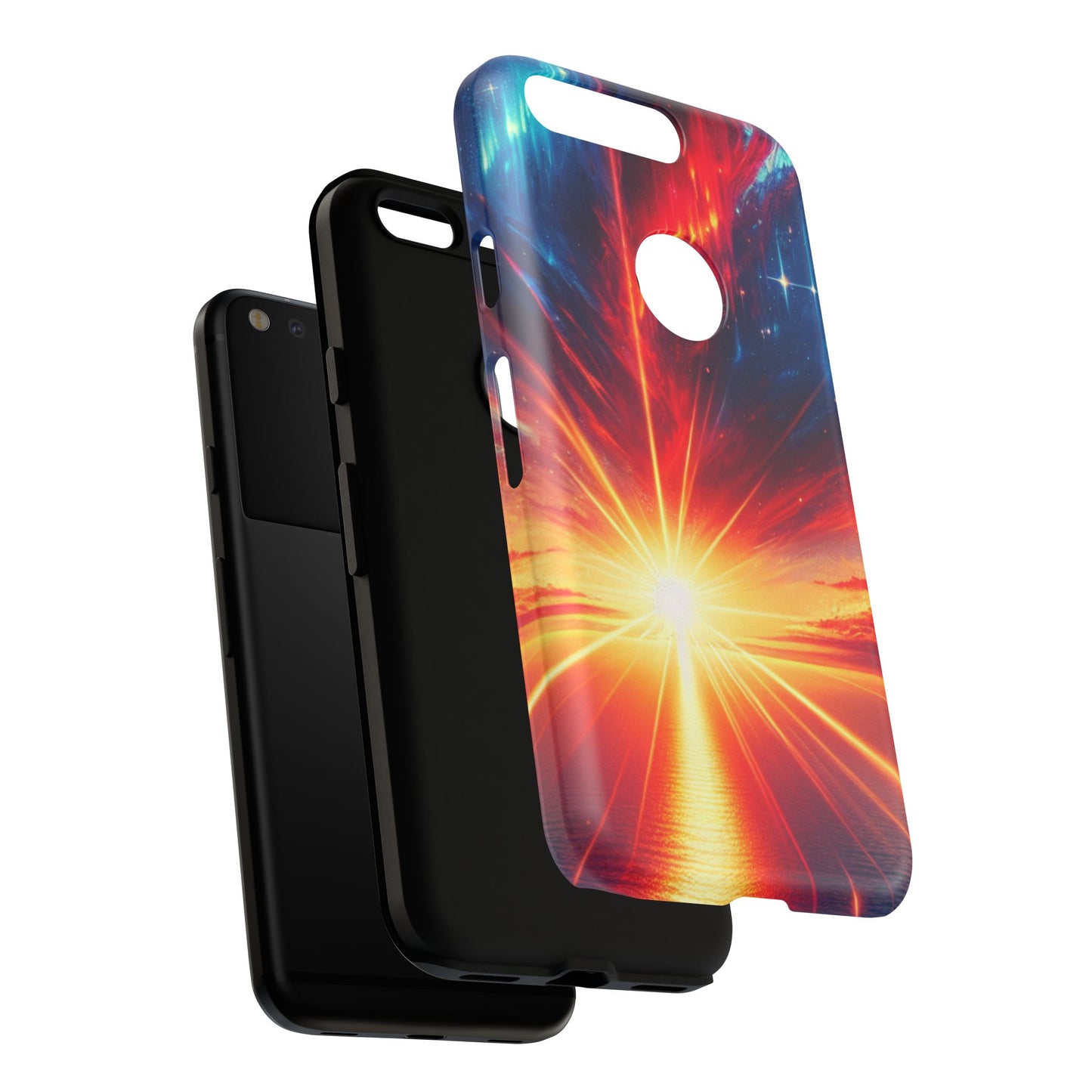 63B2 Sunrise Landscape Art Phone Case – Glossy or Matte Dual-Layer Cover for iPhone & Android