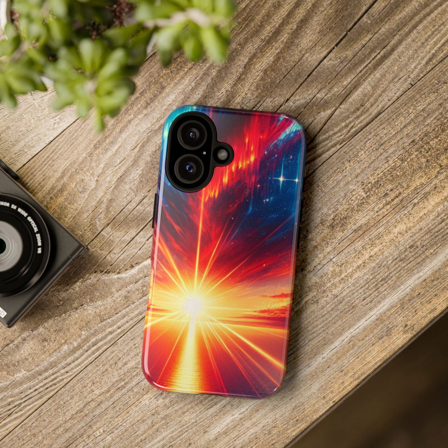 63B2 Sunrise Landscape Art Phone Case – Glossy or Matte Dual-Layer Cover for iPhone & Android