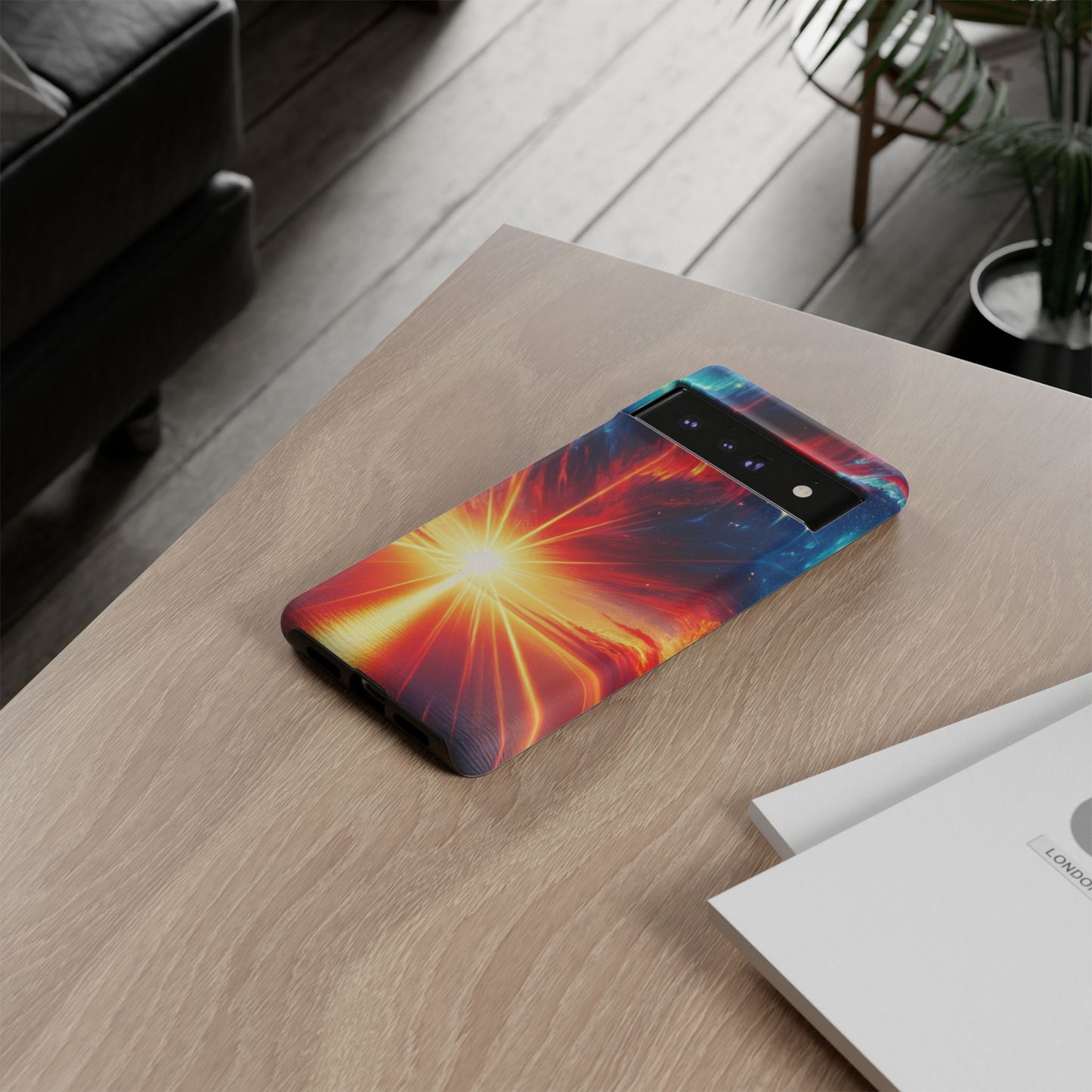 63B2 Sunrise Landscape Art Phone Case – Glossy or Matte Dual-Layer Cover for iPhone & Android