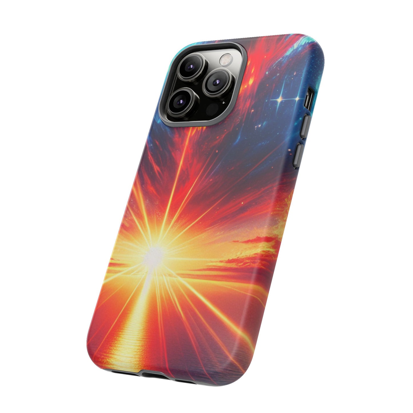 63B2 Sunrise Landscape Art Phone Case – Glossy or Matte Dual-Layer Cover for iPhone & Android