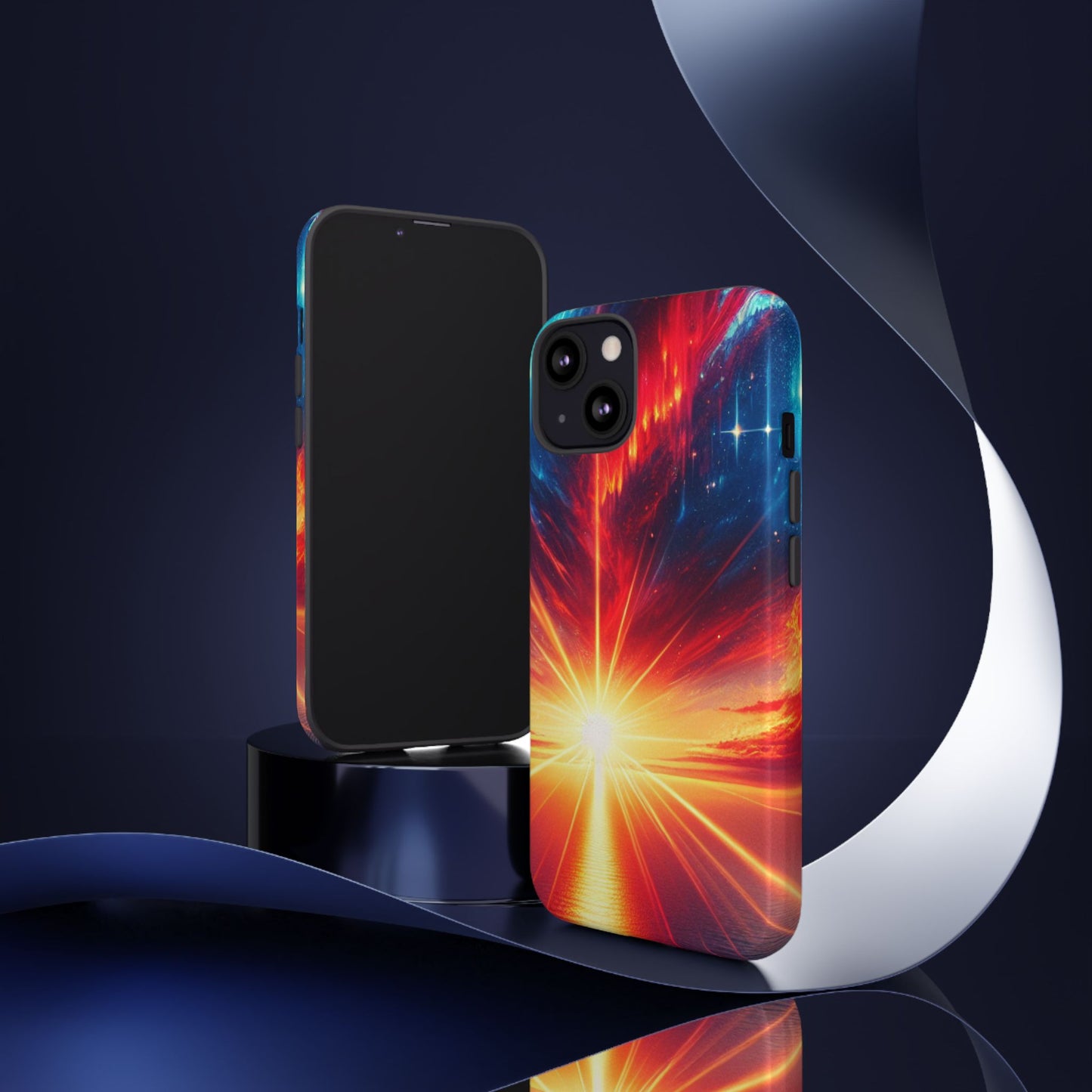 63B2 Sunrise Landscape Art Phone Case – Glossy or Matte Dual-Layer Cover for iPhone & Android
