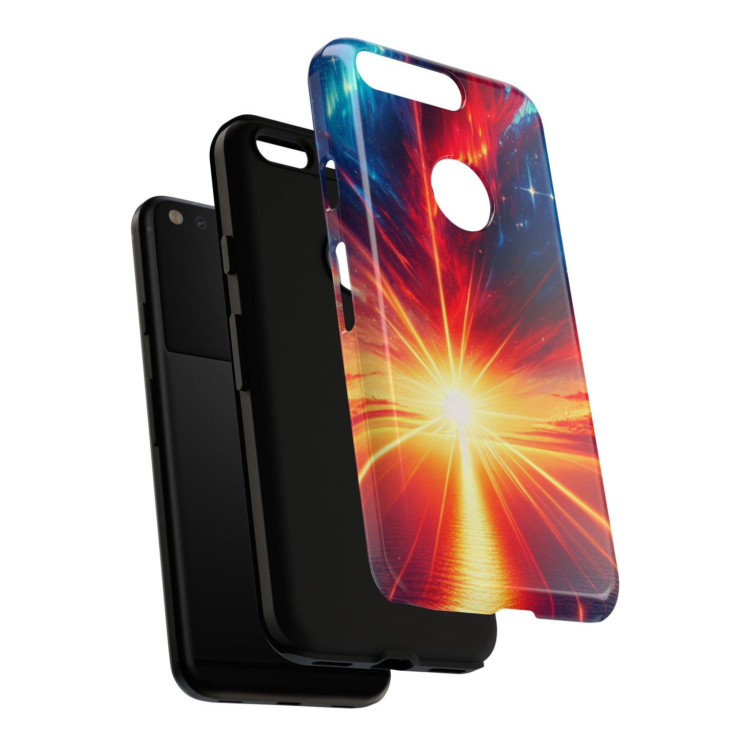 63B2 Sunrise Landscape Art Phone Case – Glossy or Matte Dual-Layer Cover for iPhone & Android