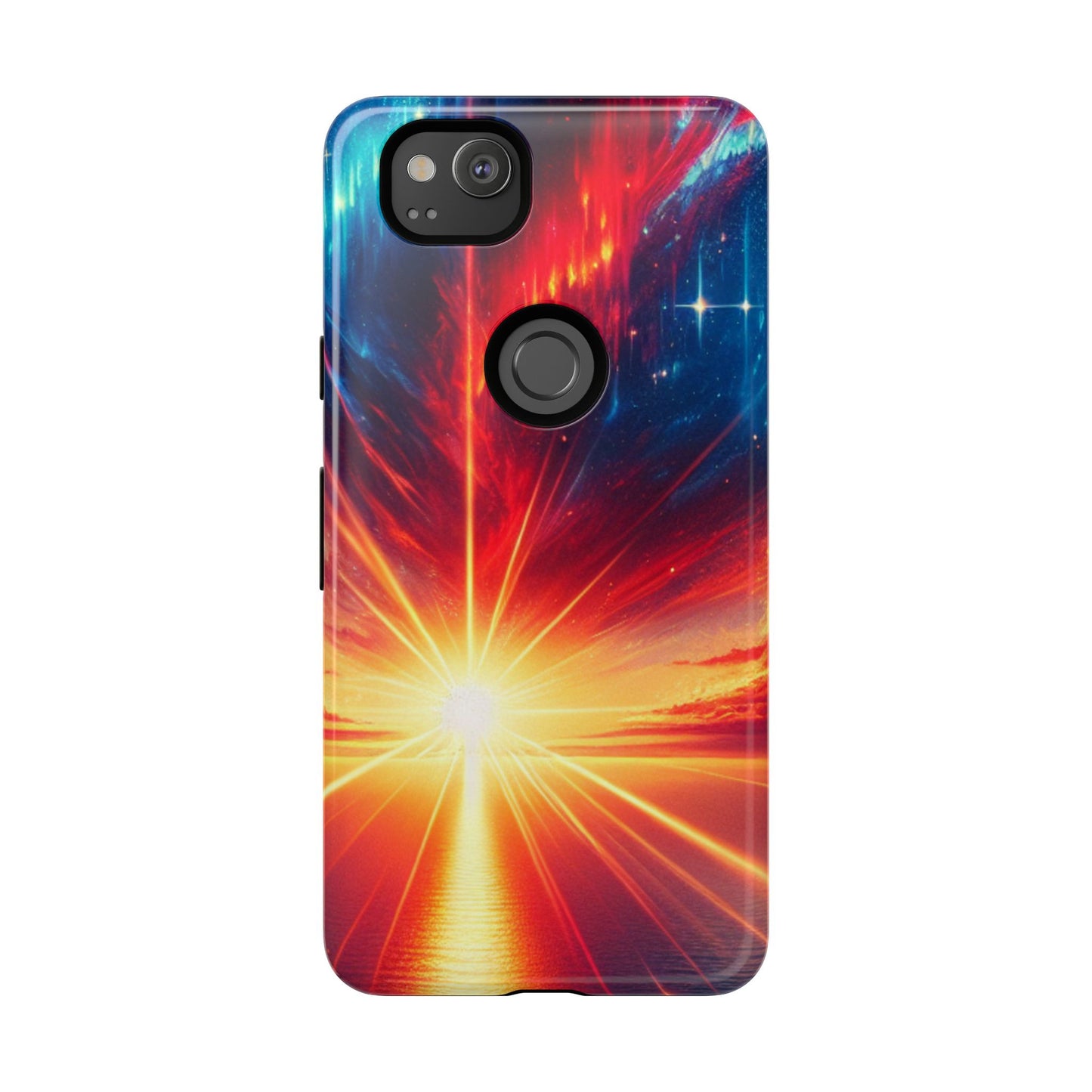 63B2 Sunrise Landscape Art Phone Case – Glossy or Matte Dual-Layer Cover for iPhone & Android