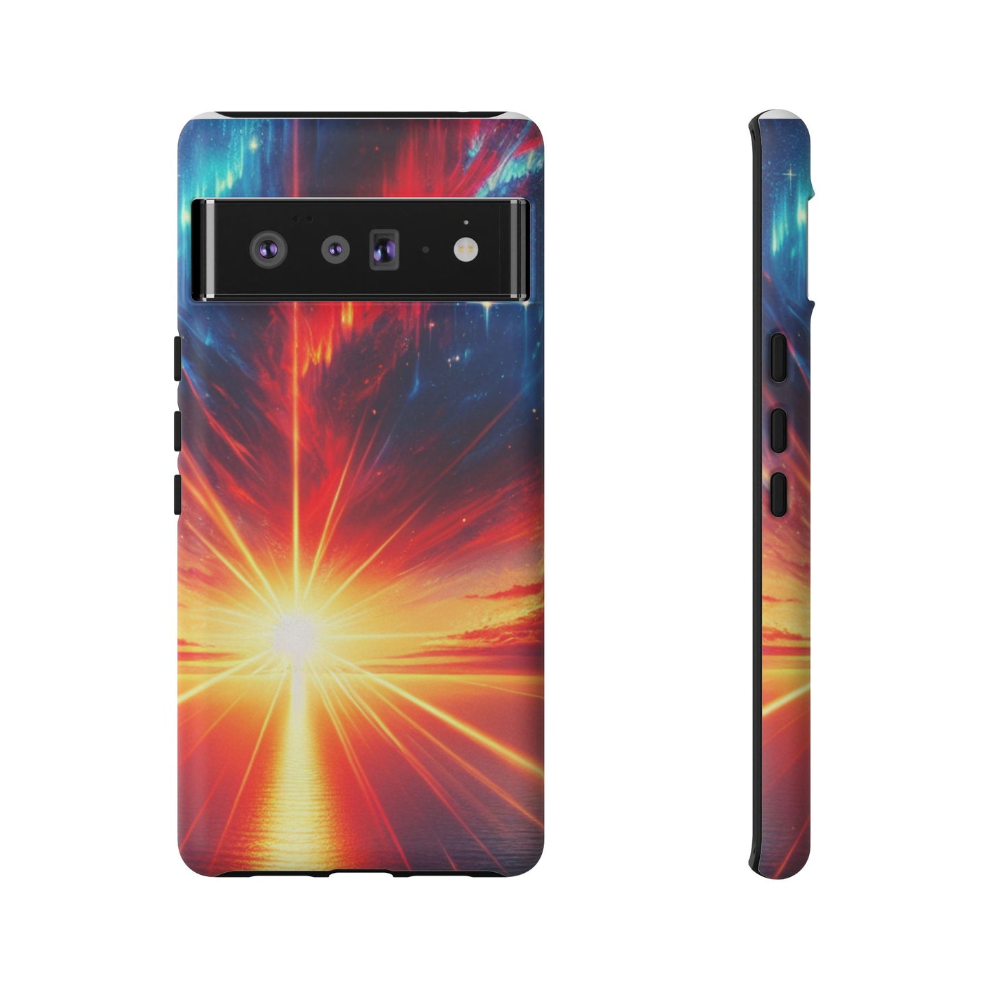 63B2 Sunrise Landscape Art Phone Case – Glossy or Matte Dual-Layer Cover for iPhone & Android