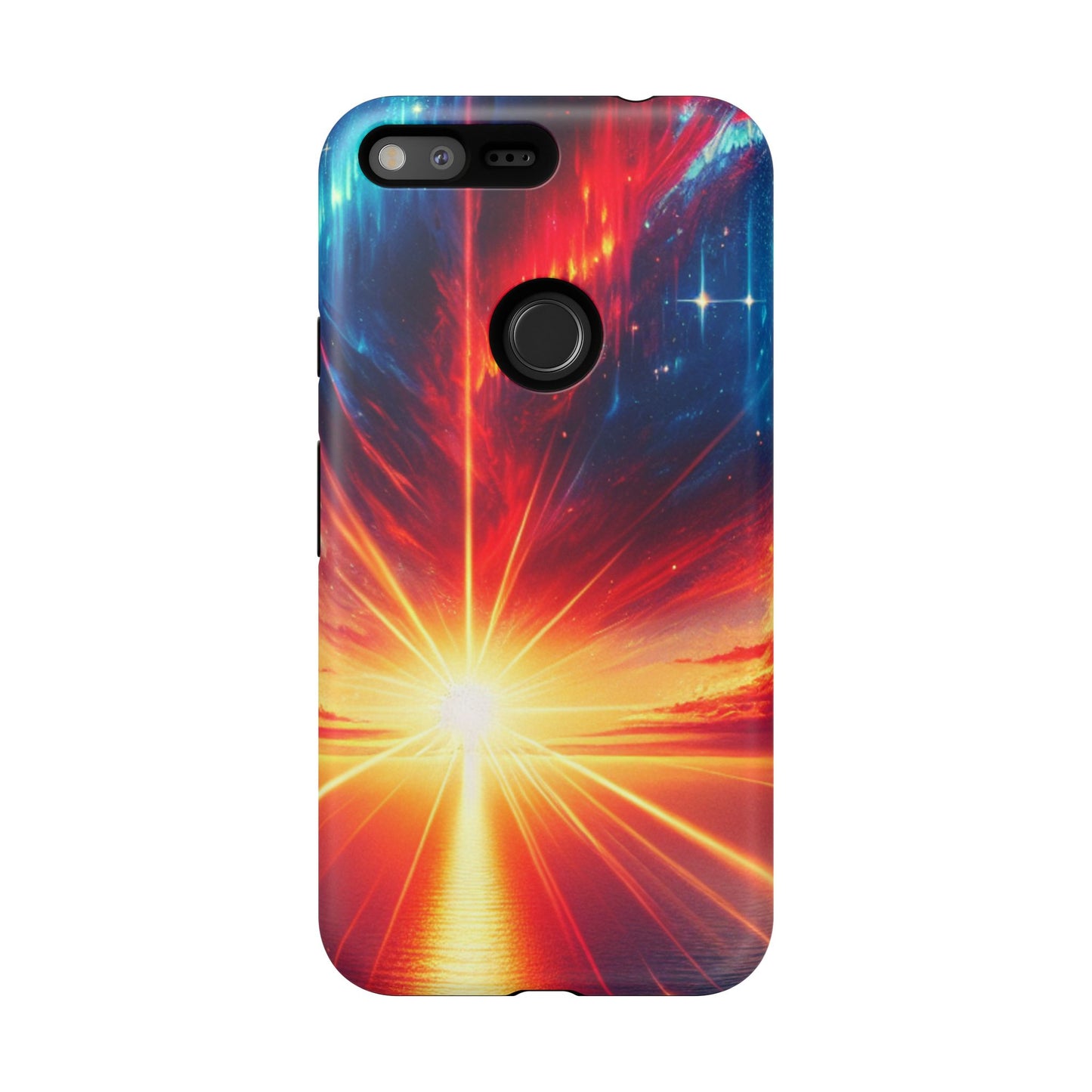 63B2 Sunrise Landscape Art Phone Case – Glossy or Matte Dual-Layer Cover for iPhone & Android