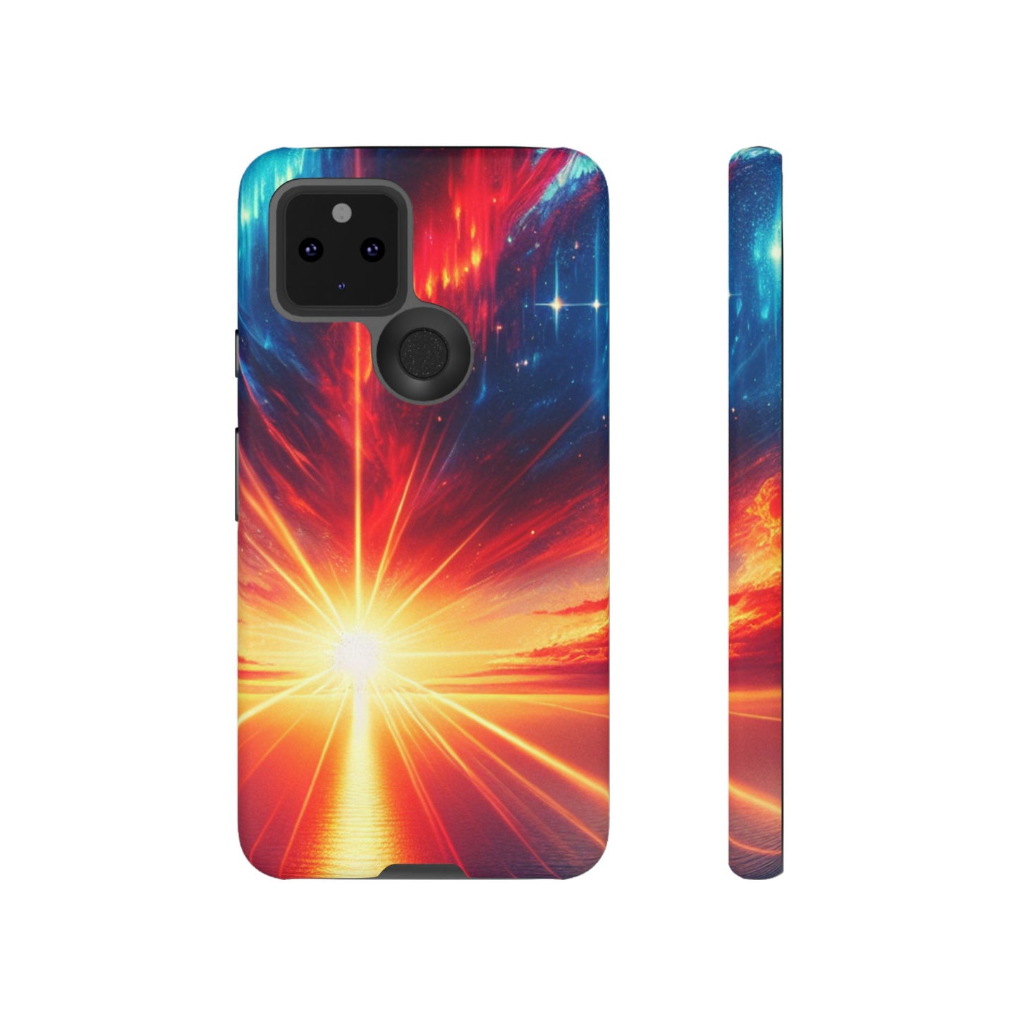 63B2 Sunrise Landscape Art Phone Case – Glossy or Matte Dual-Layer Cover for iPhone & Android