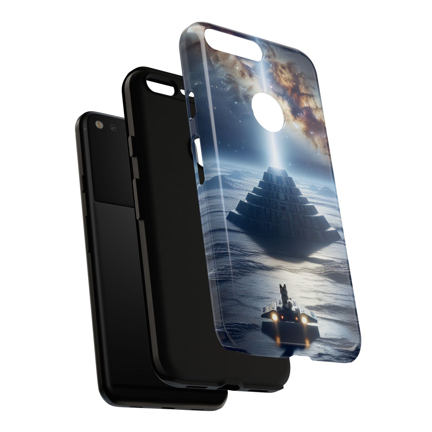 61C Akita Space Adventure Phone Case – Dual-Layer Protective Cover for iPhone & Android