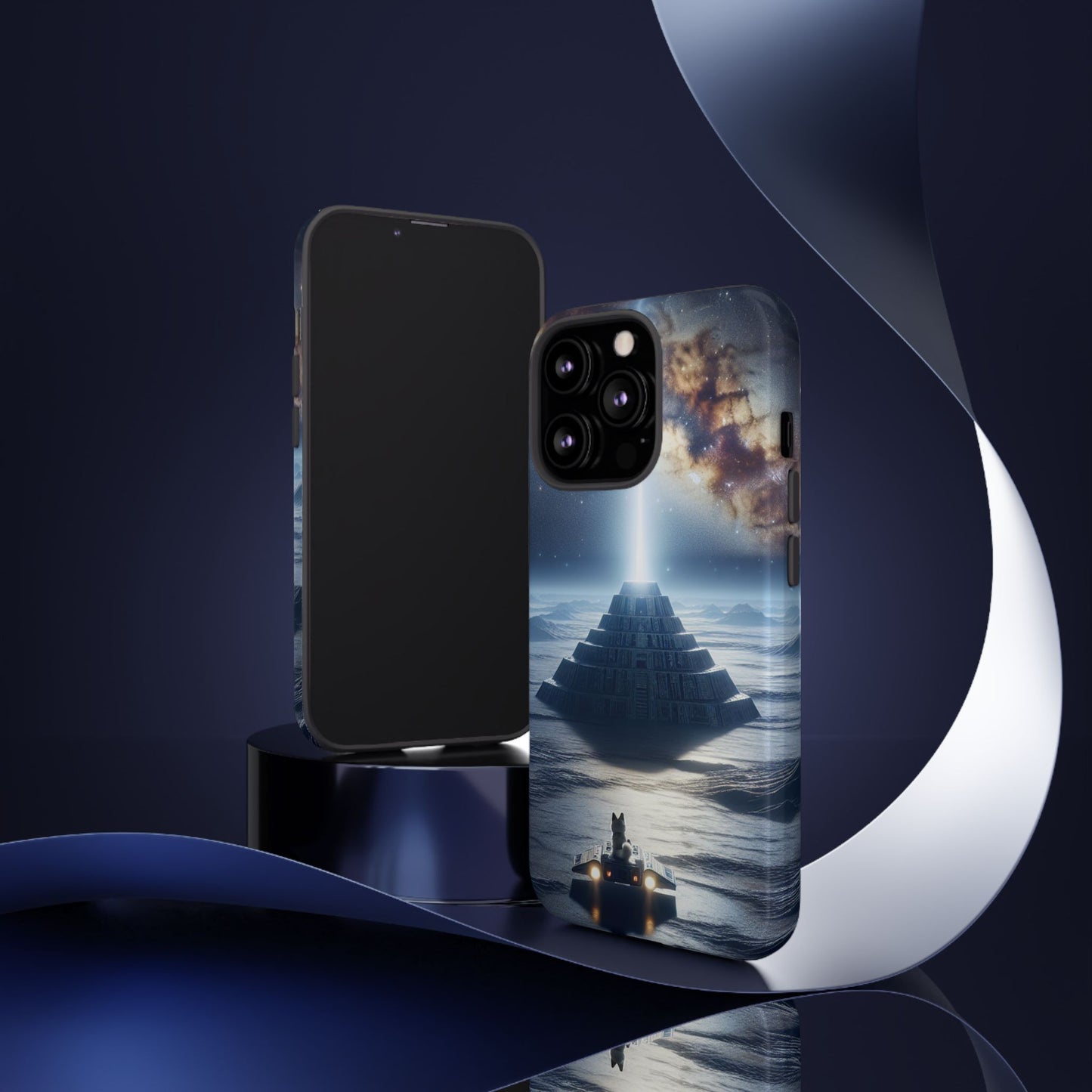 61C Akita Space Adventure Phone Case – Dual-Layer Protective Cover for iPhone & Android
