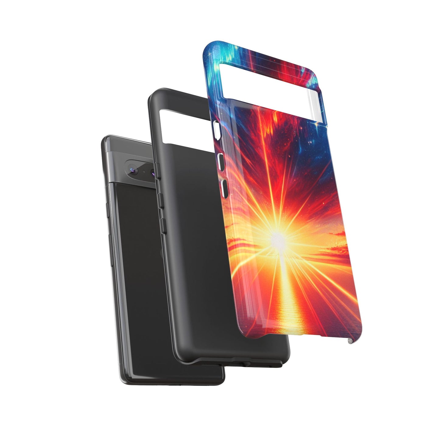63B2 Sunrise Landscape Art Phone Case – Glossy or Matte Dual-Layer Cover for iPhone & Android