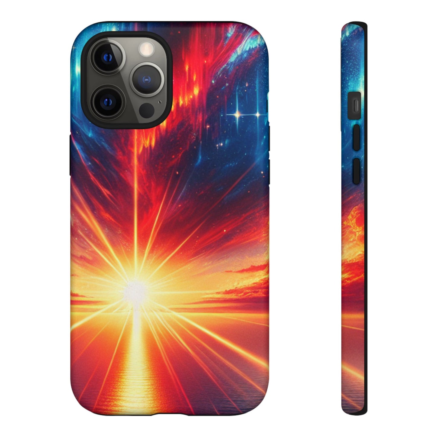 63B2 Sunrise Landscape Art Phone Case – Glossy or Matte Dual-Layer Cover for iPhone & Android