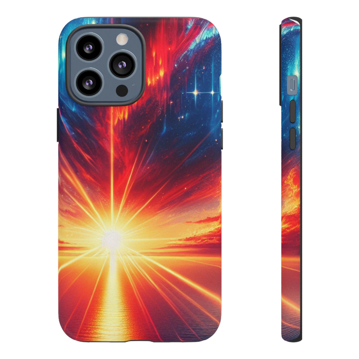 63B2 Sunrise Landscape Art Phone Case – Glossy or Matte Dual-Layer Cover for iPhone & Android